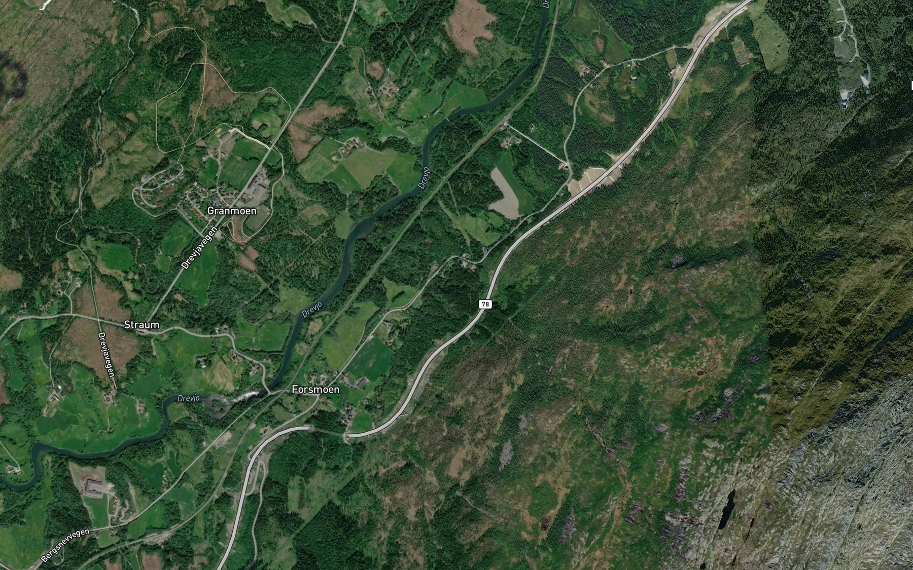 Satellite map of the Steinmyrbekken