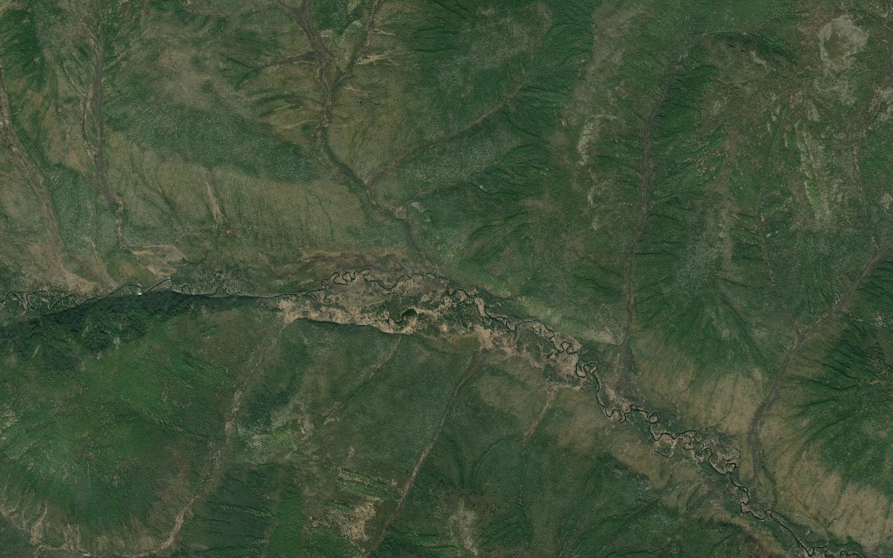 Satellite map of the Bear Creek