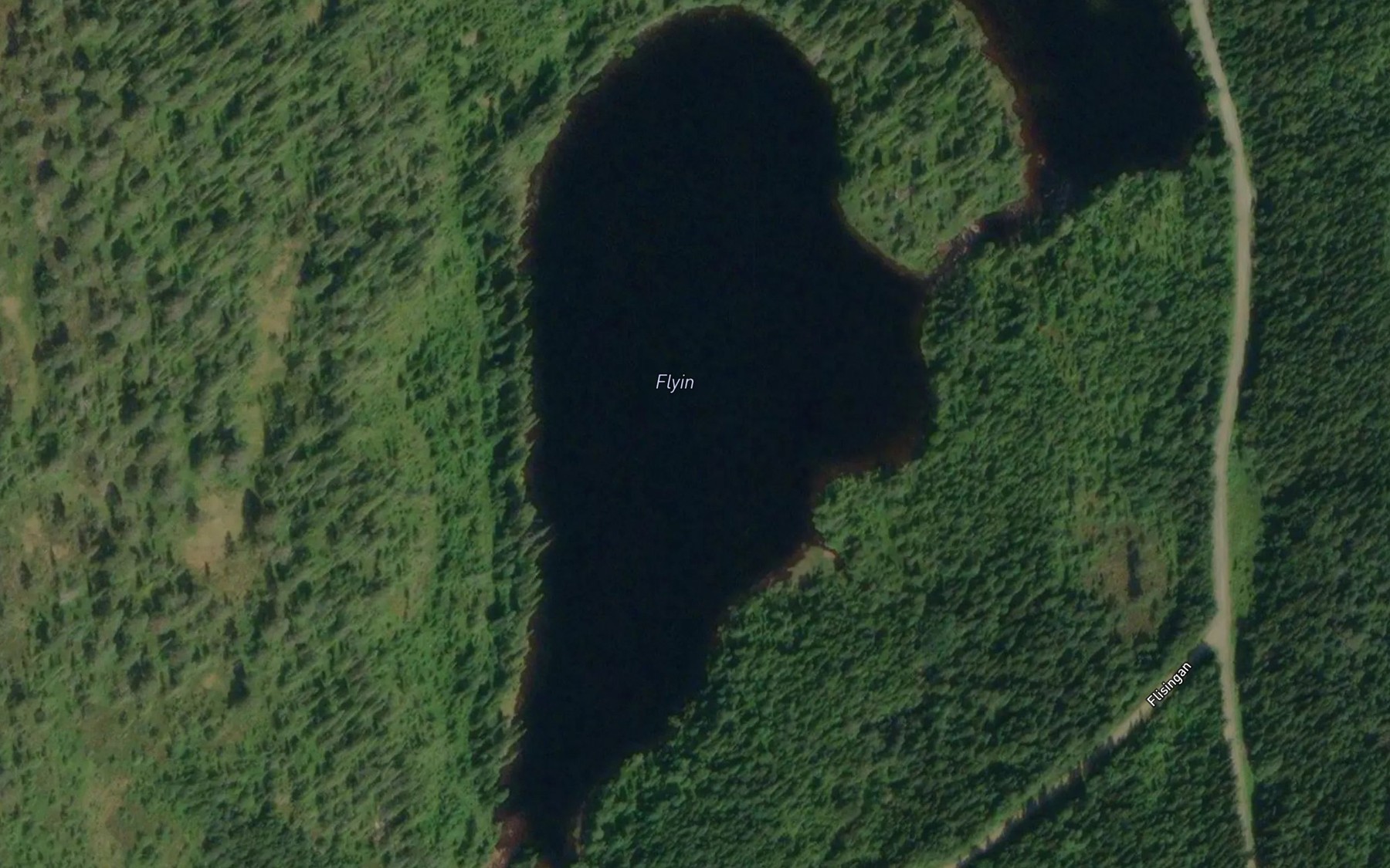 Satellite map of the Flyan