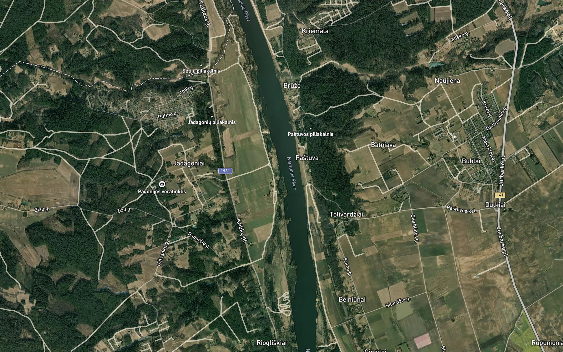 Satellite map of the Judre