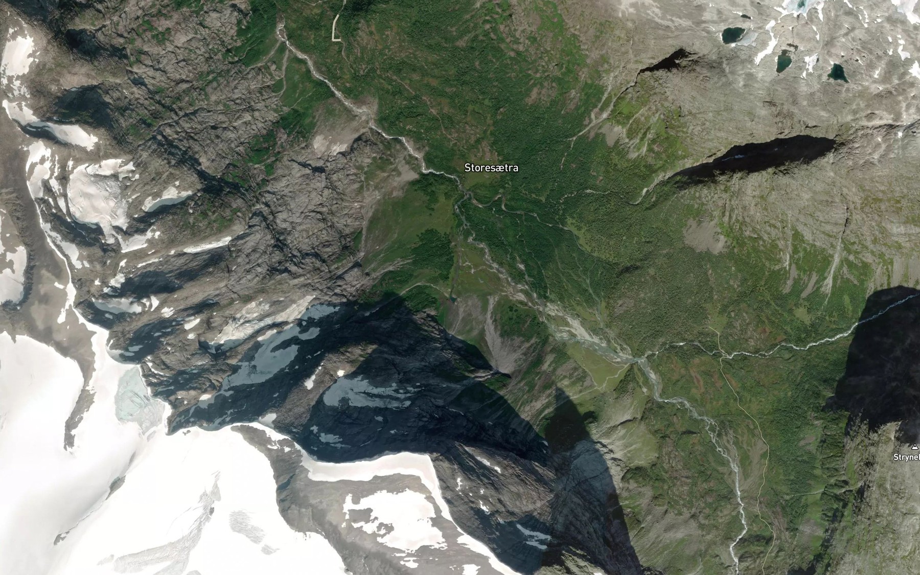 Satellite map of the Guriholtjorna