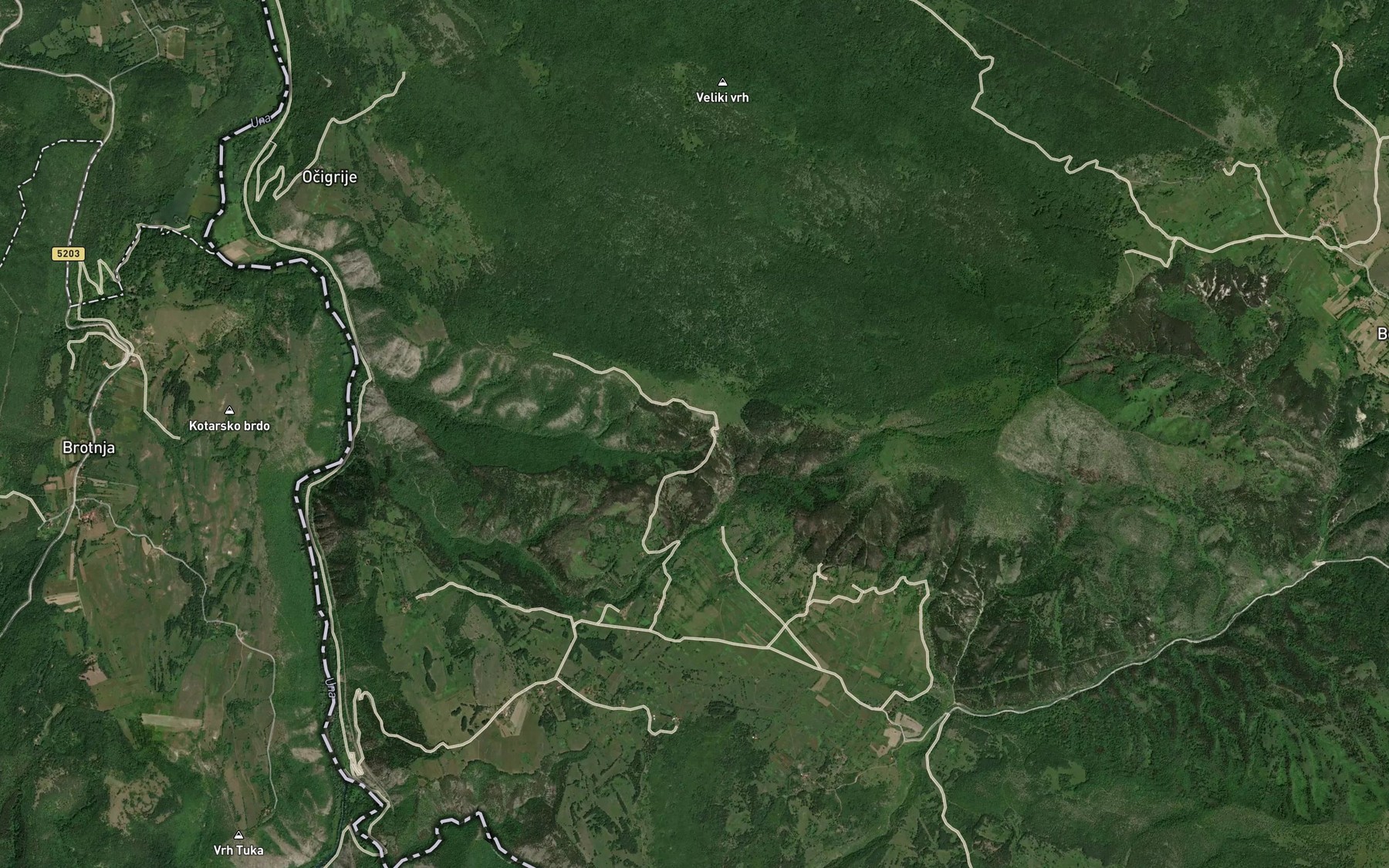 Satellite map of the Miljusevac