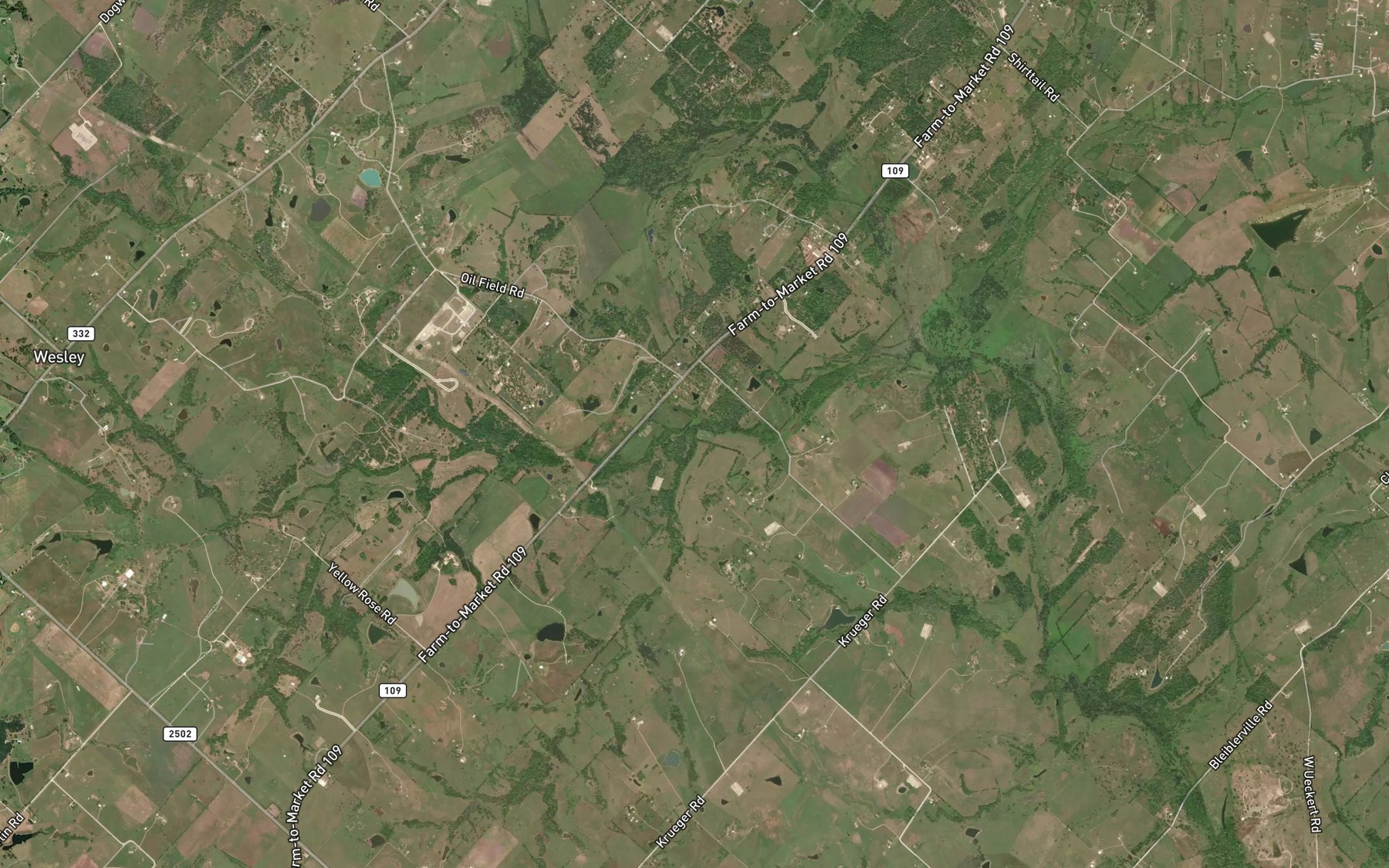 Satellite map of the Lime Branch