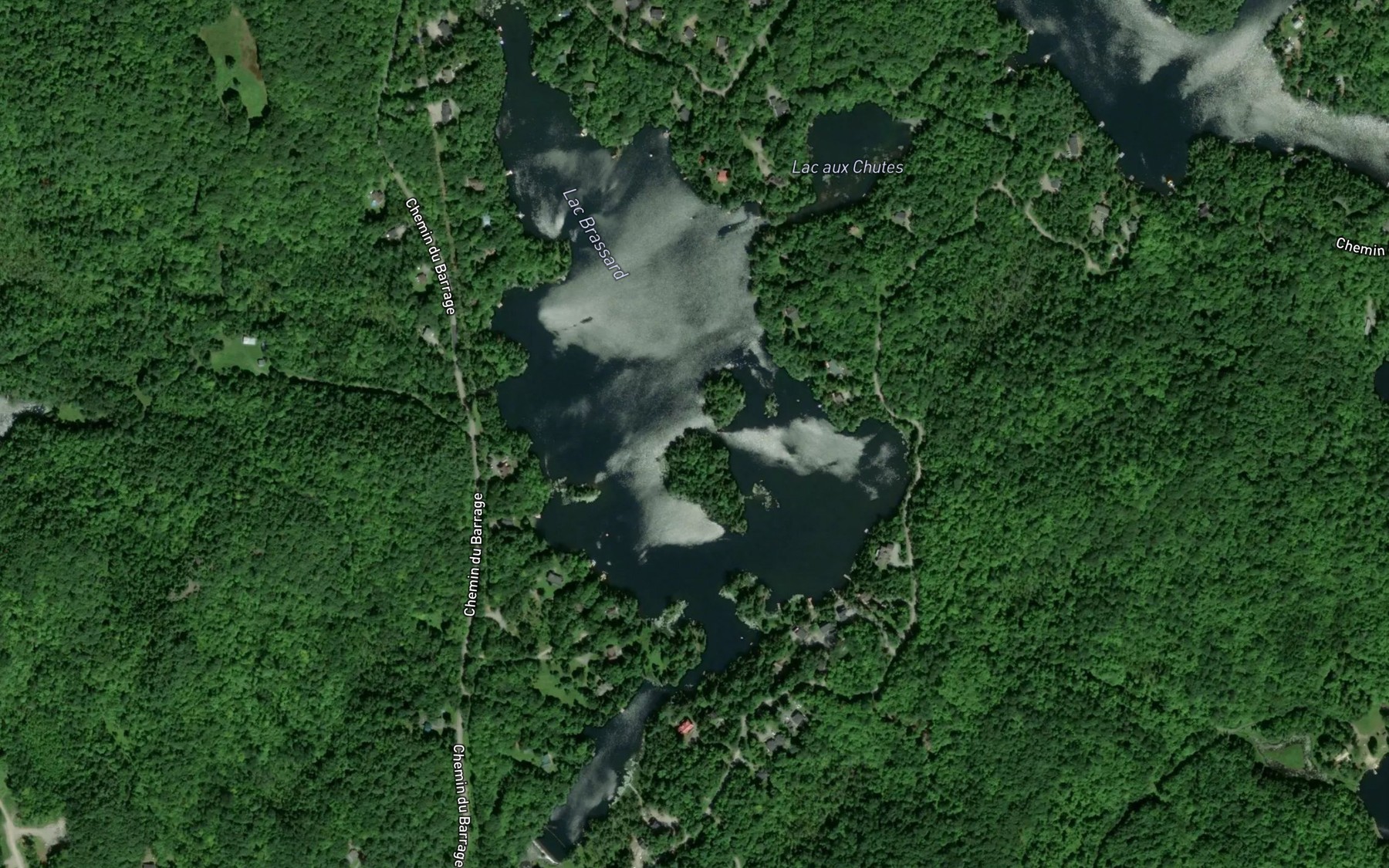 Satellite map of the Lac Brassard