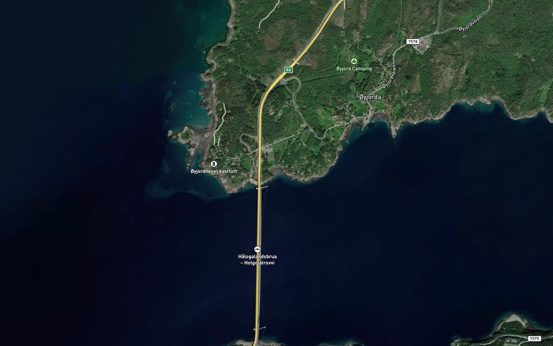 Satellite map of the Kufiskvika