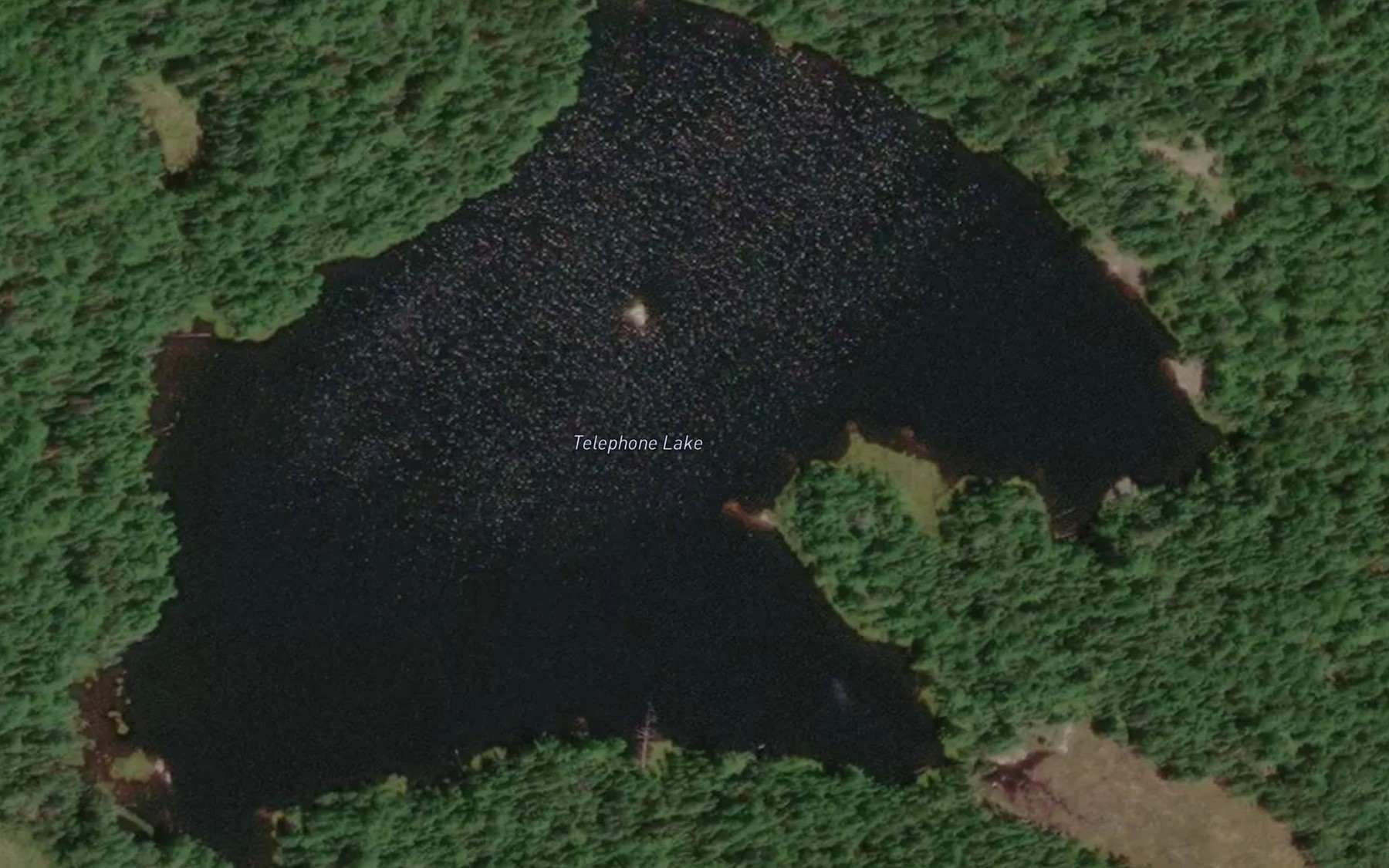 Satellite map of the Telephone Lake