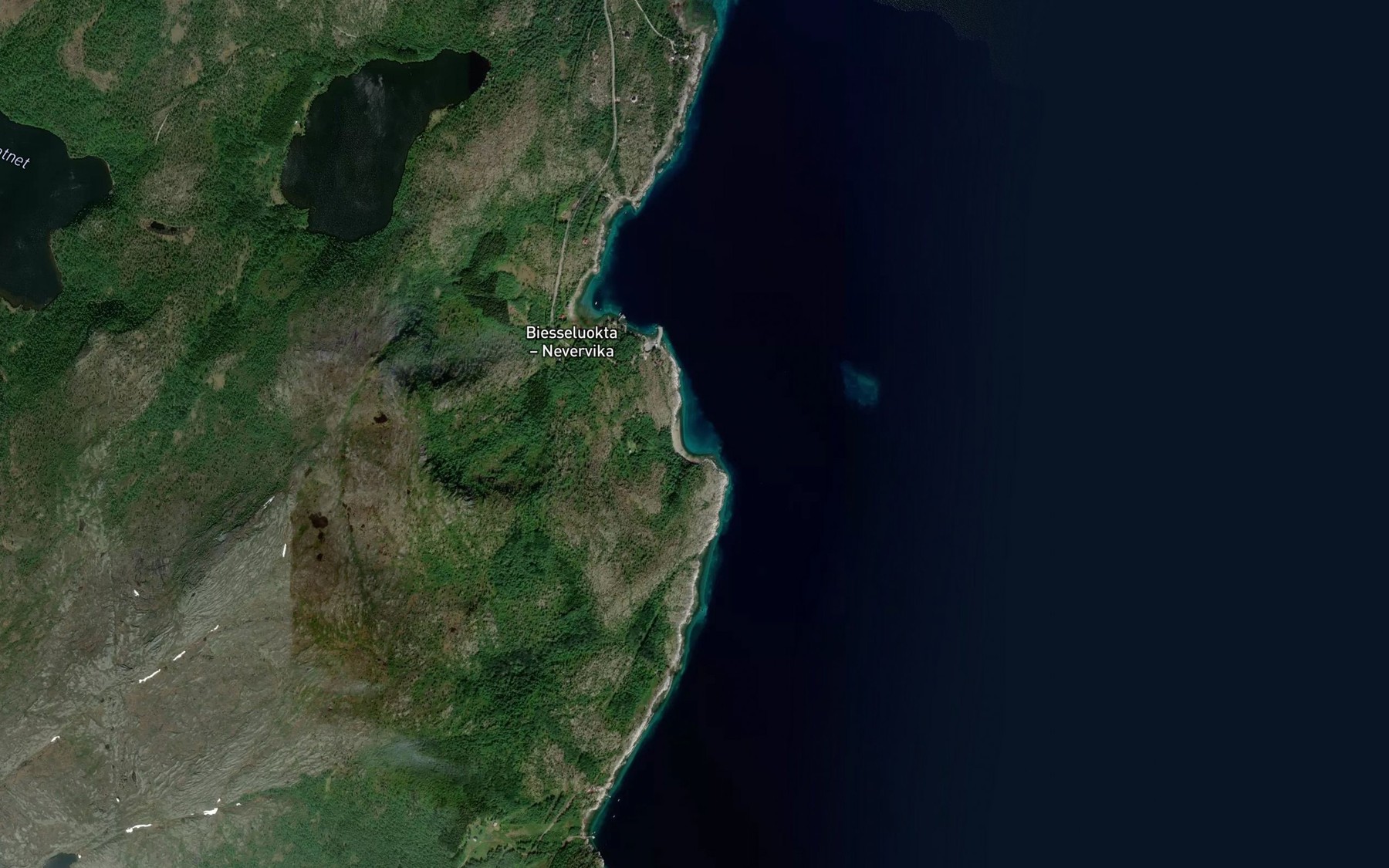 Satellite map of the Biesseluokta