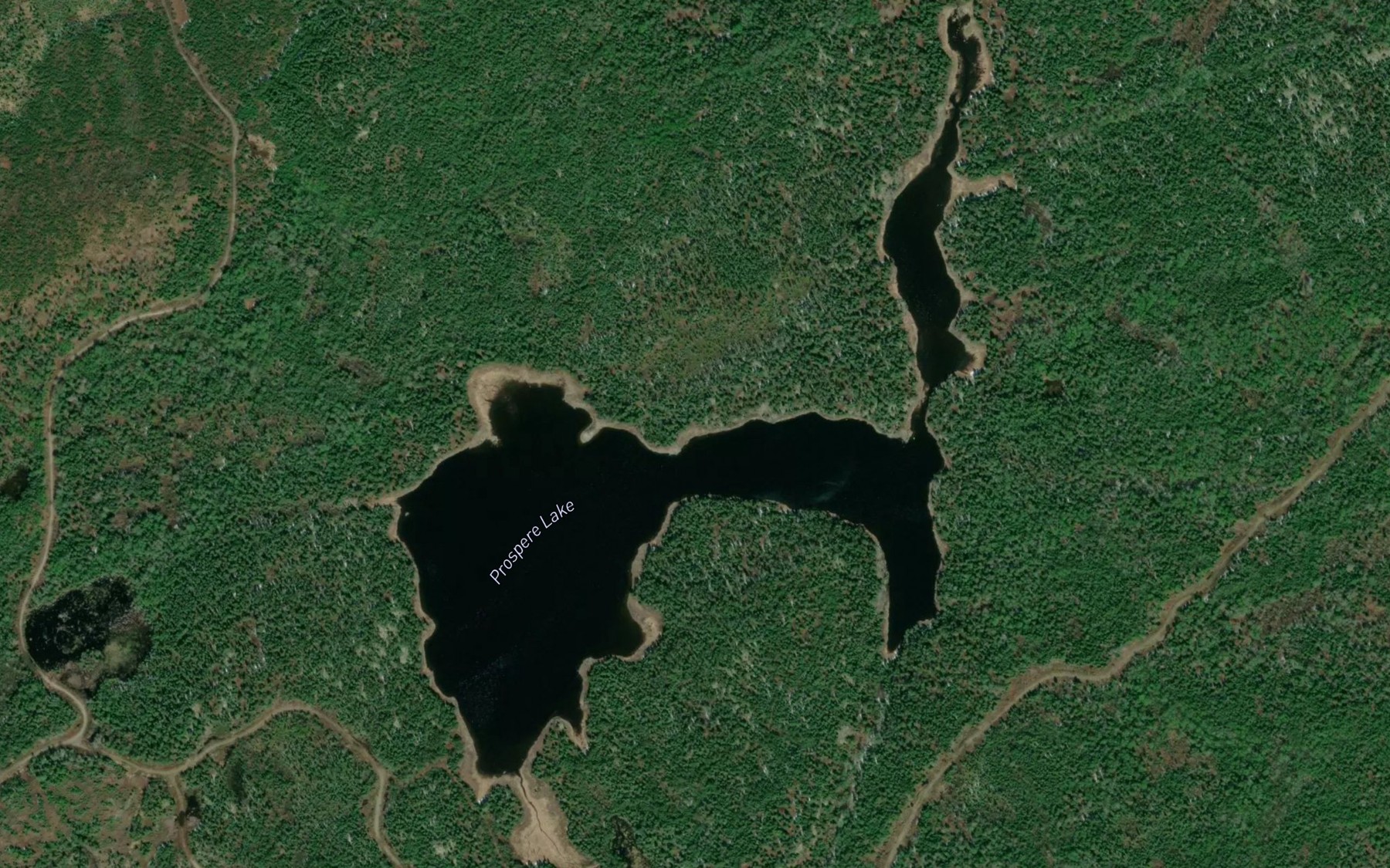 Satellite map of the Prospere Lake