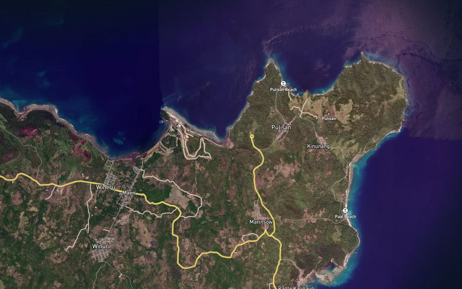 Satellite map of the Kuala Marinsow