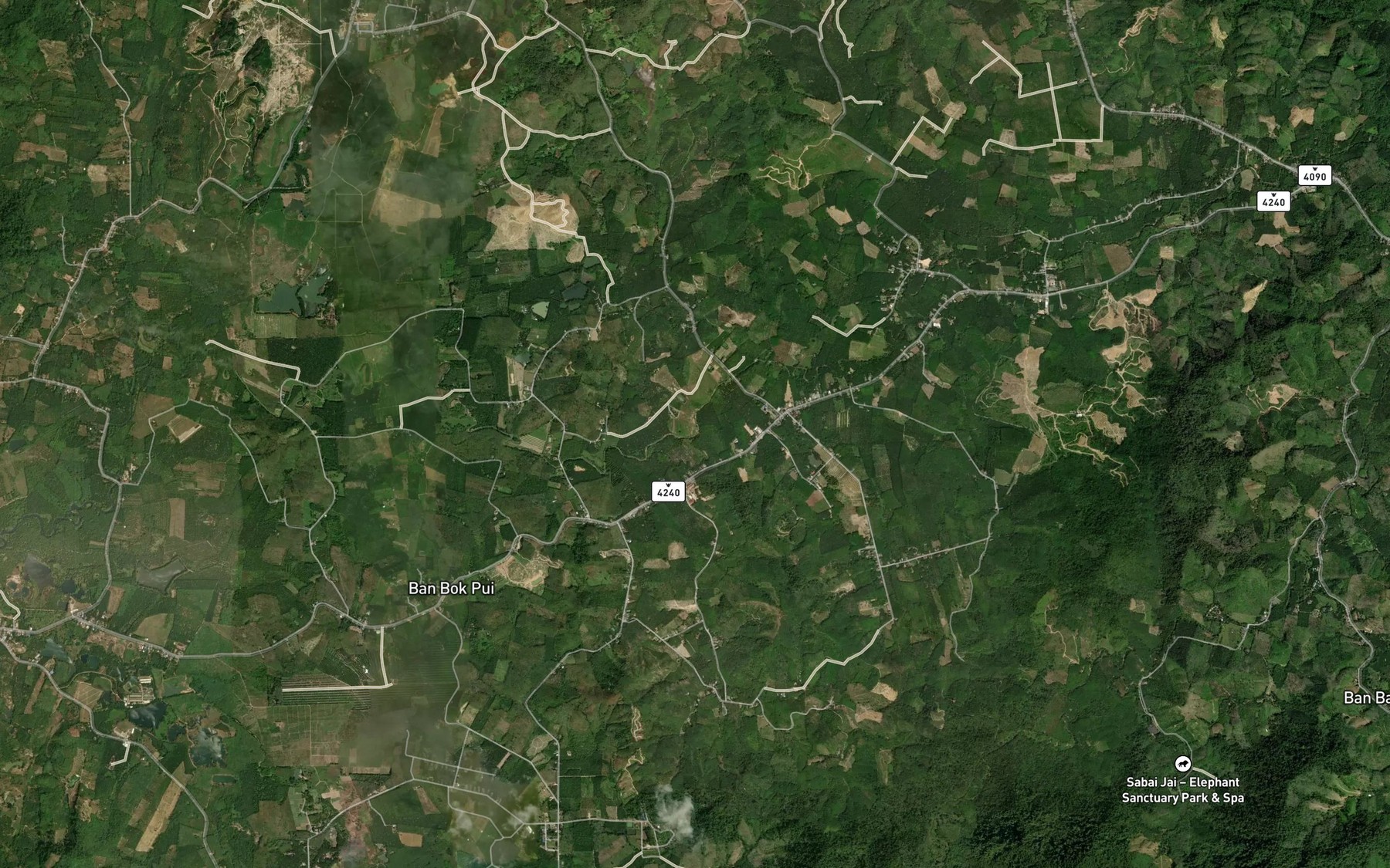 Satellite map of the Khlong Bok Pui
