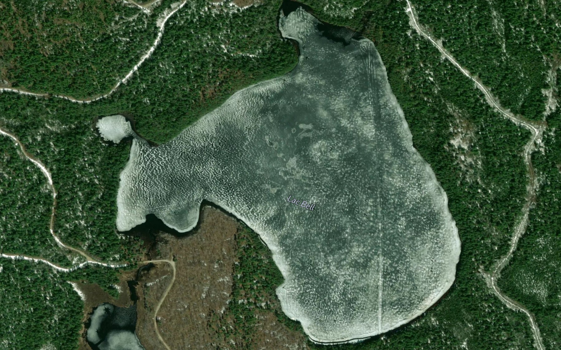 Satellite map of the Lac Bell