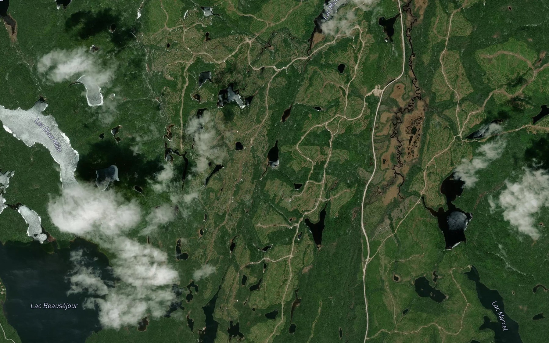 Satellite map of the Lac Franc-Nord