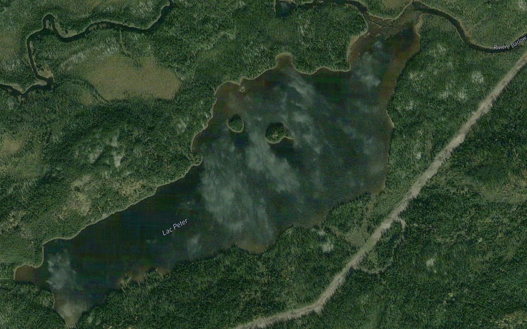 Satellite map of the Lac Peter