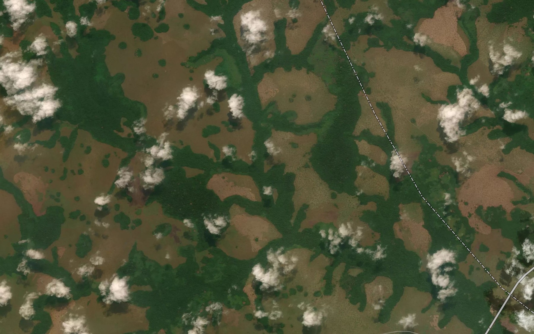 Satellite map of the Gekou