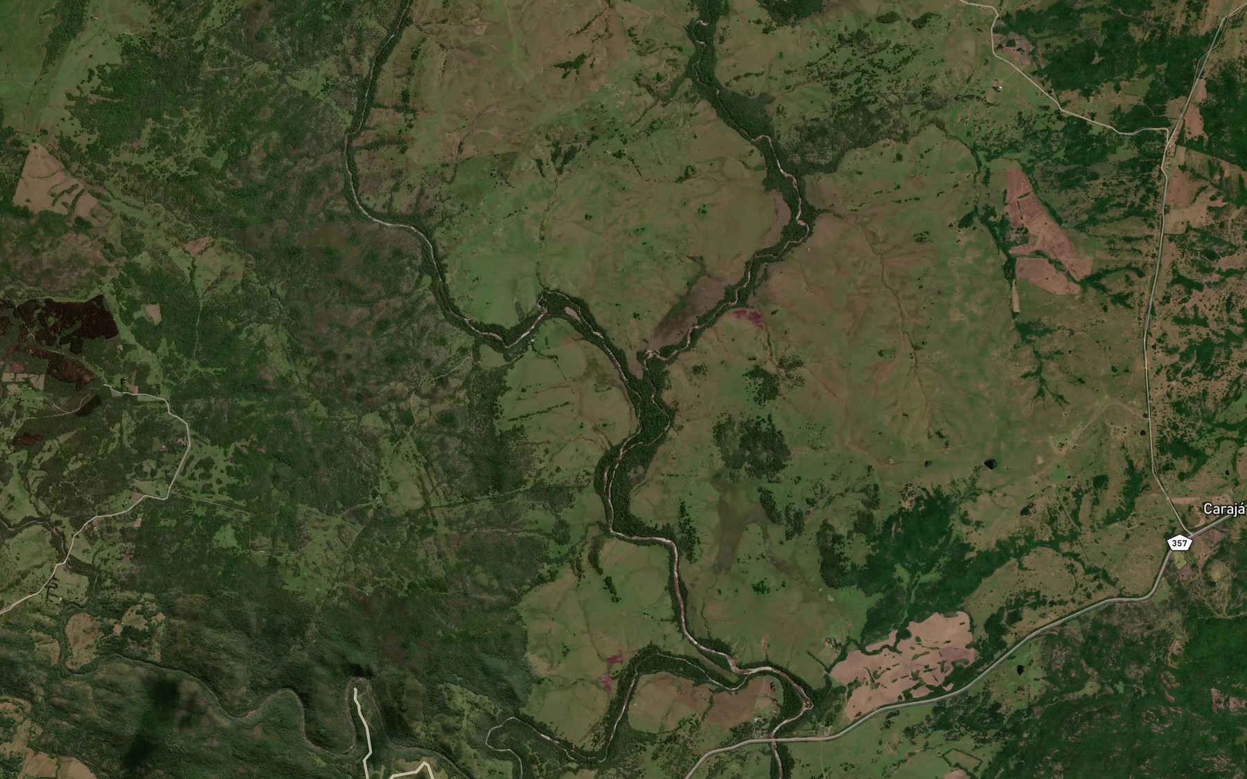 Satellite map of the Arroio dos Carros