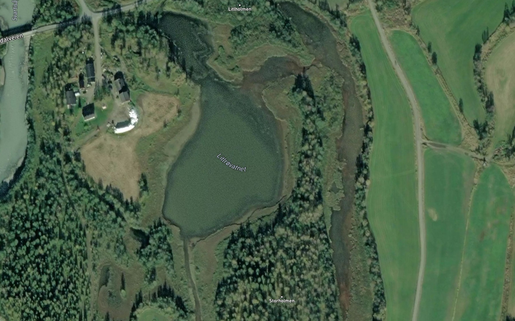 Satellite map of the Litl Rovatnet