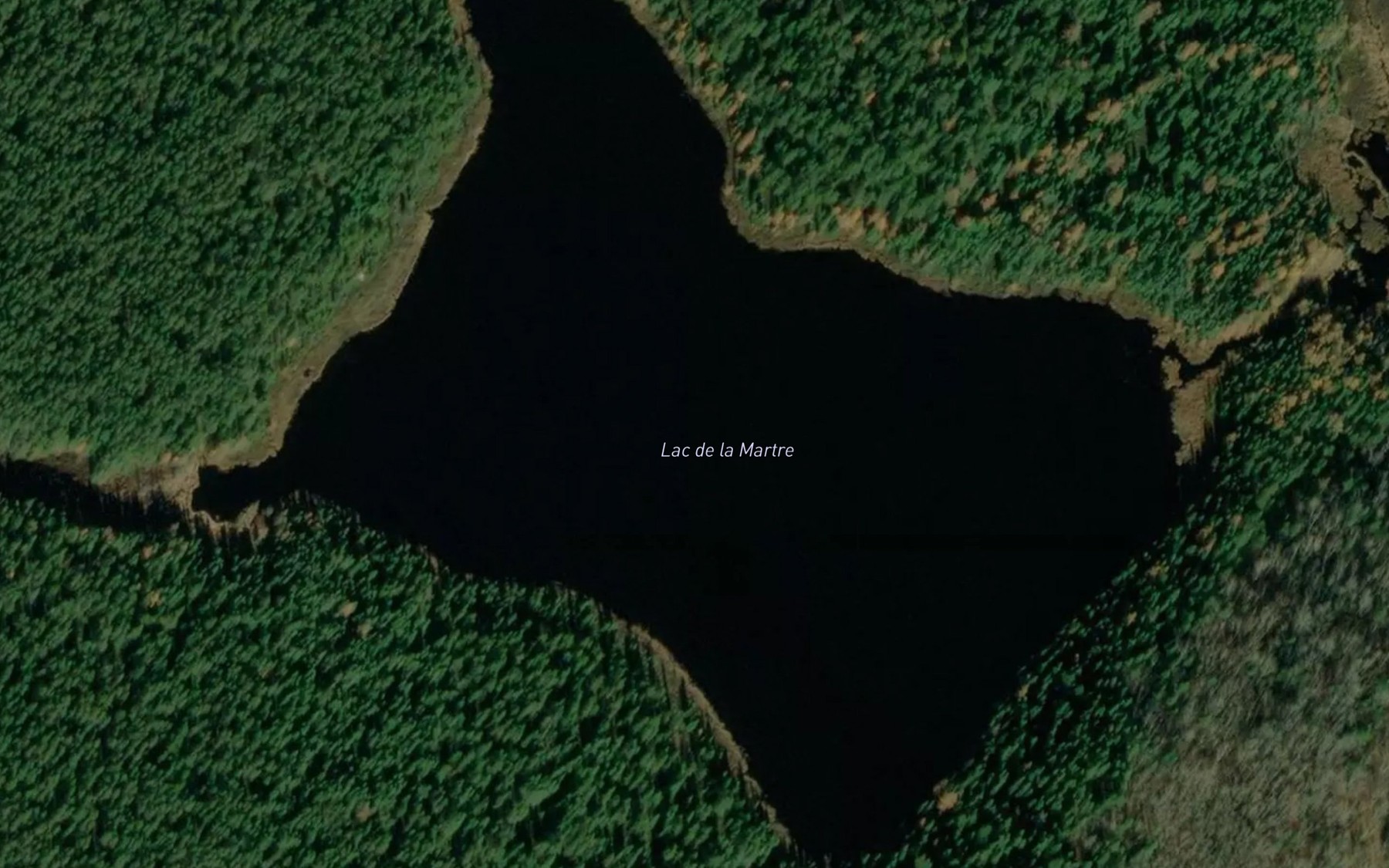 Satellite map of the Lac de la Martre