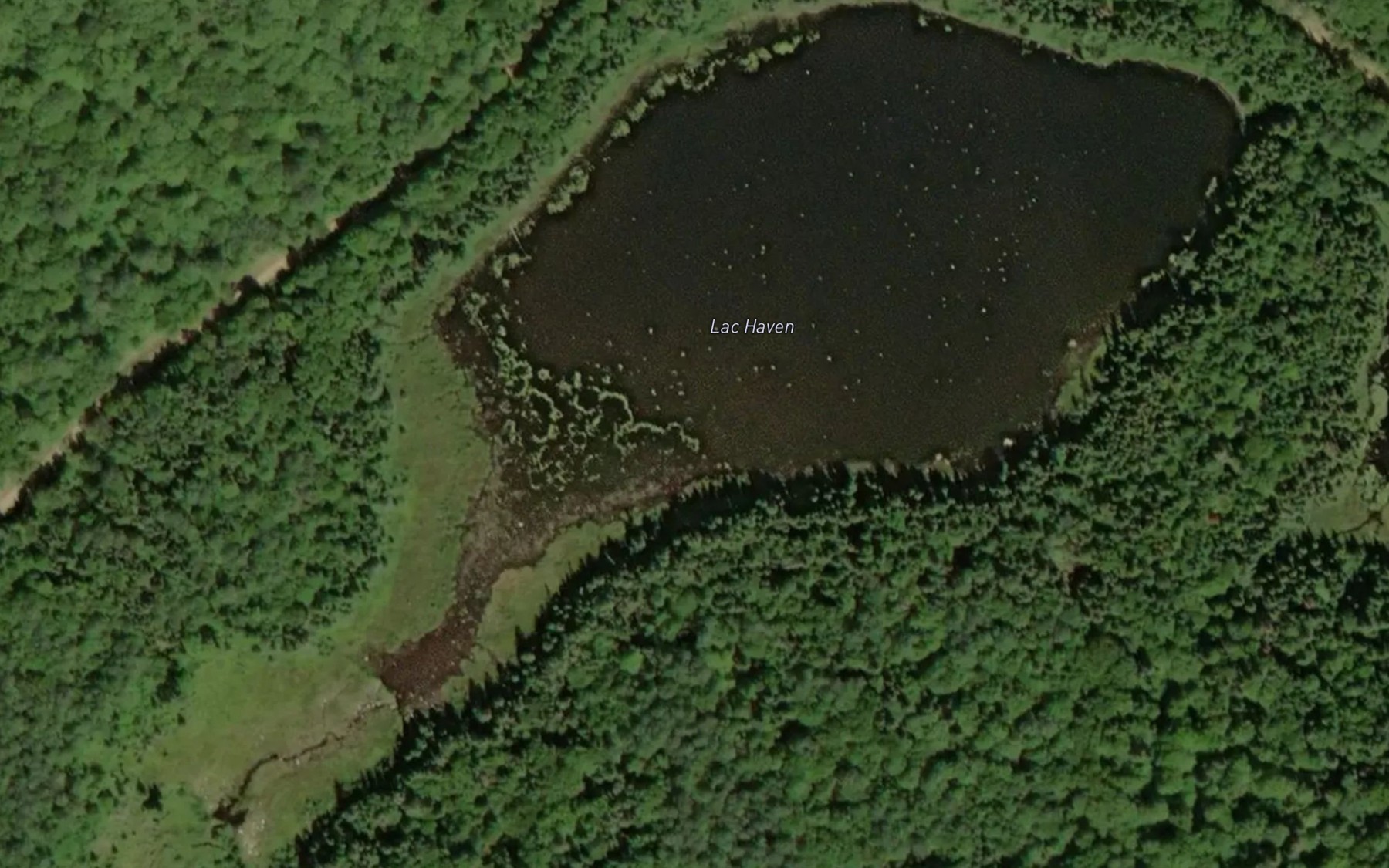 Satellite map of the Lac Haven