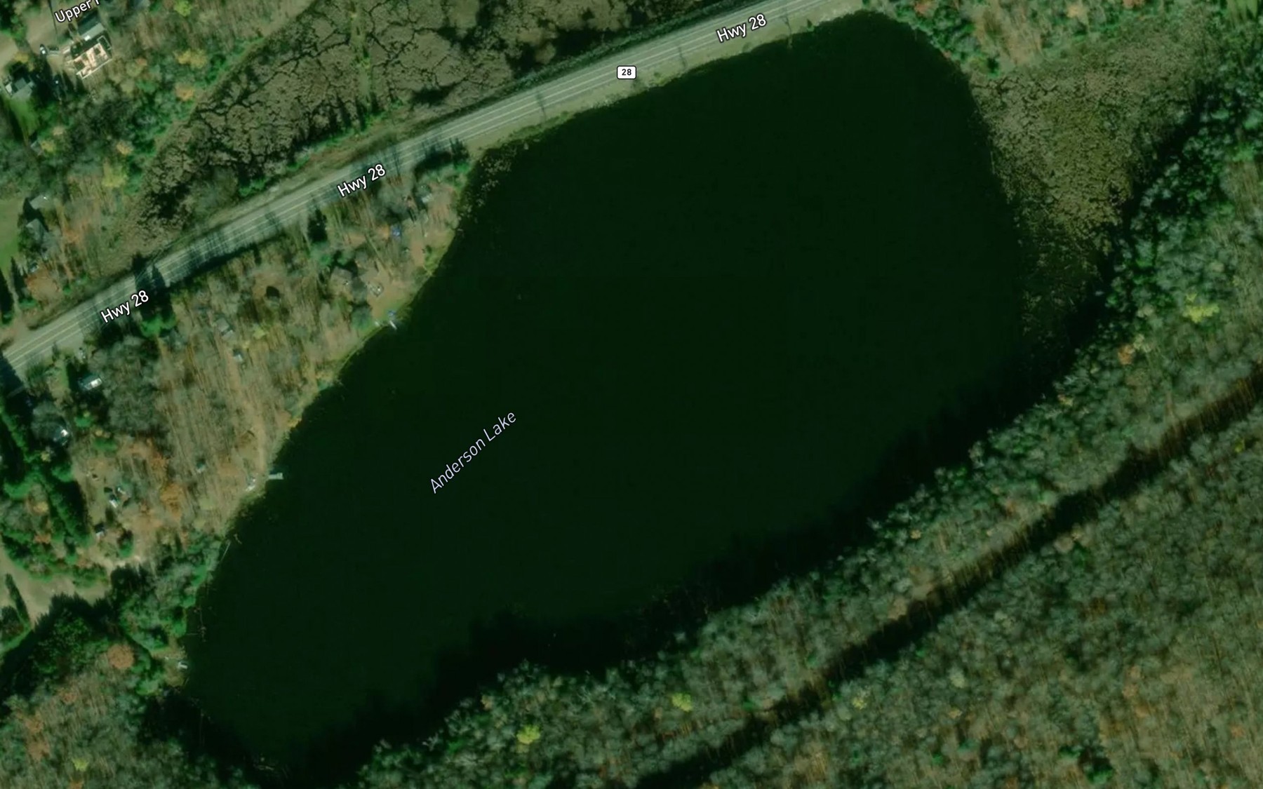 Satellite map of the Anderson Lake