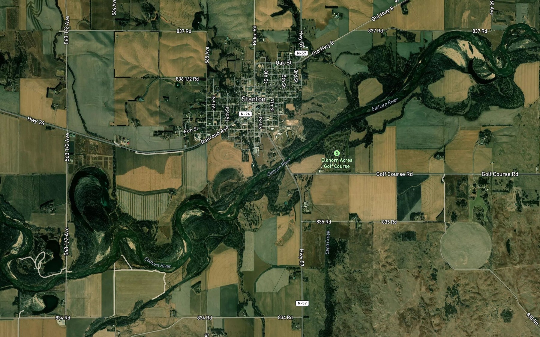 Satellite map of the Maskenthine Creek