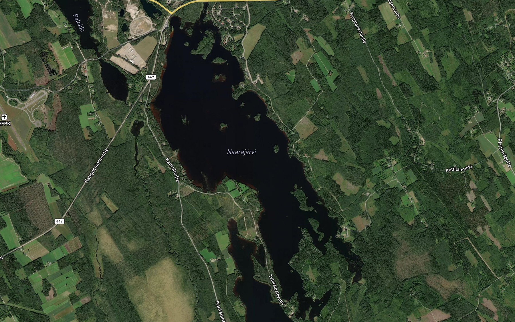 Satellite map of the Naarajarvi
