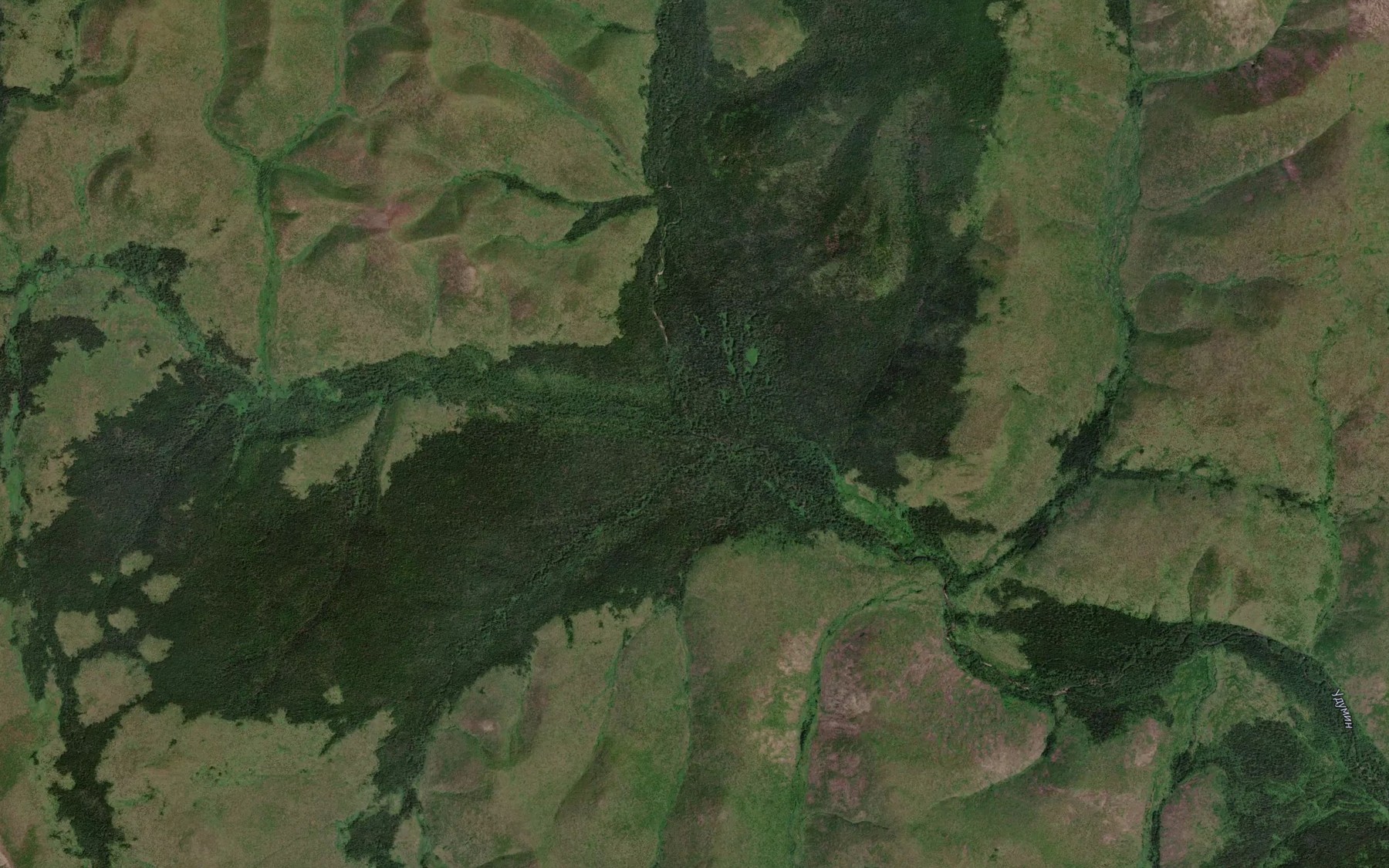 Satellite map of the Pravyy Udumin