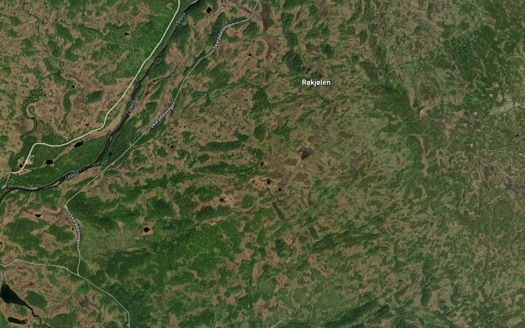 Satellite map of the Merkestjonna