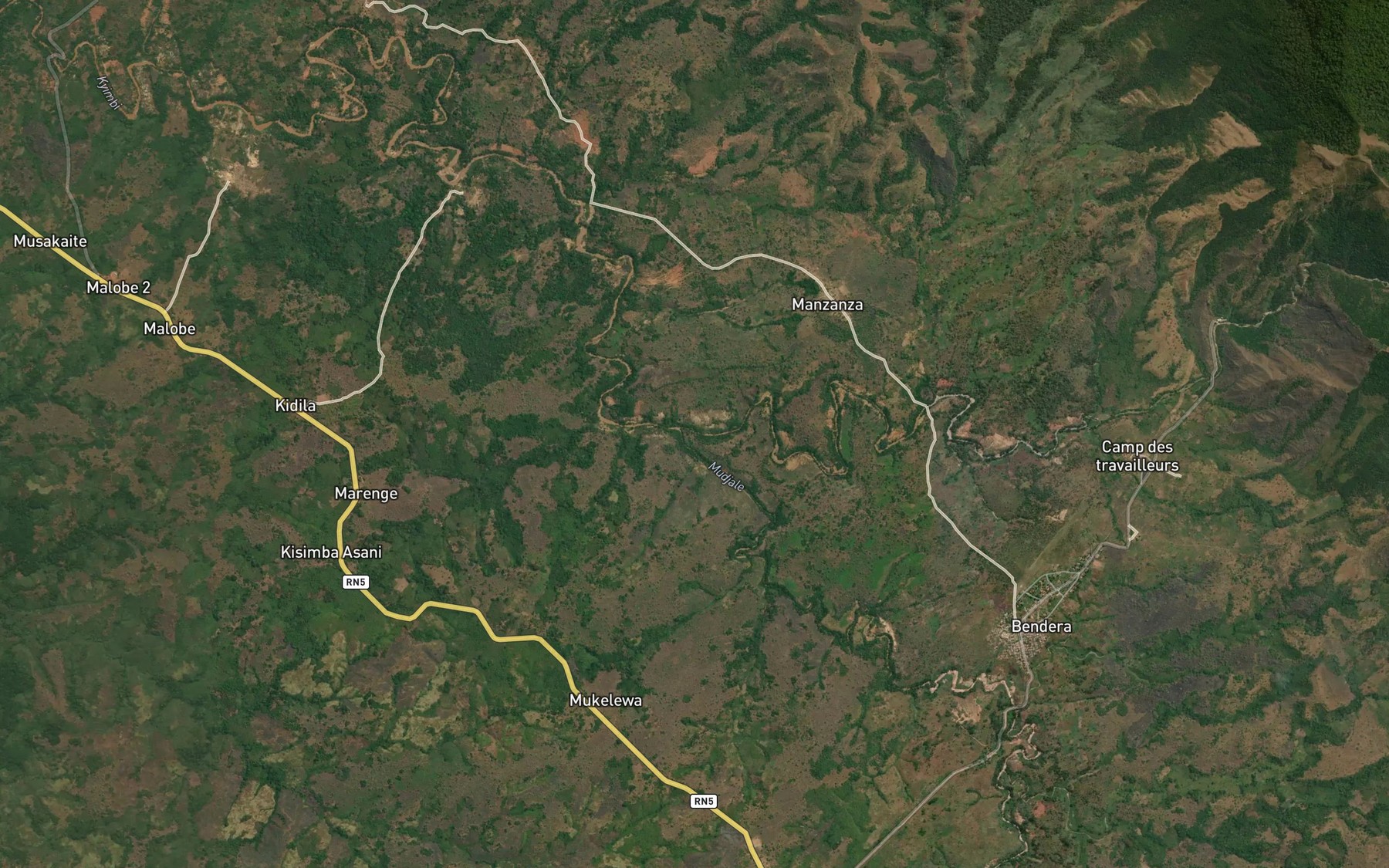 Satellite map of the Mudjale