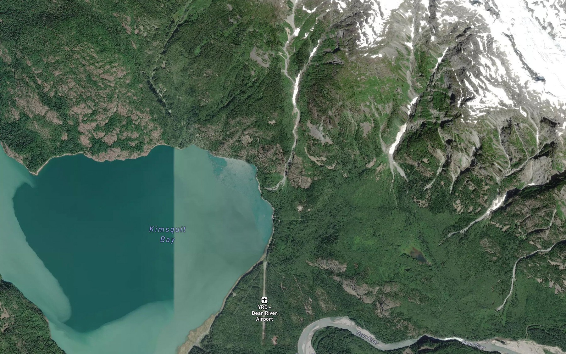Satellite map of the Grantham Creek