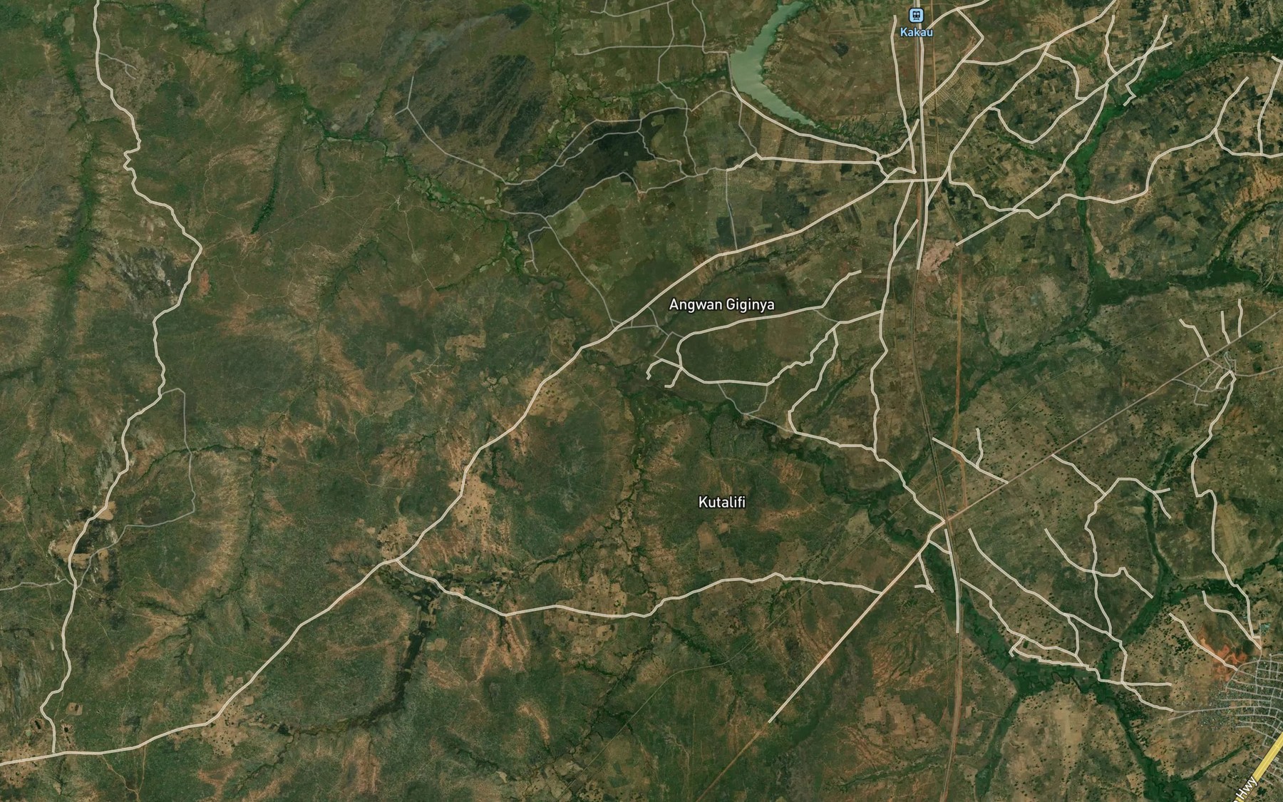 Satellite map of the River Berna