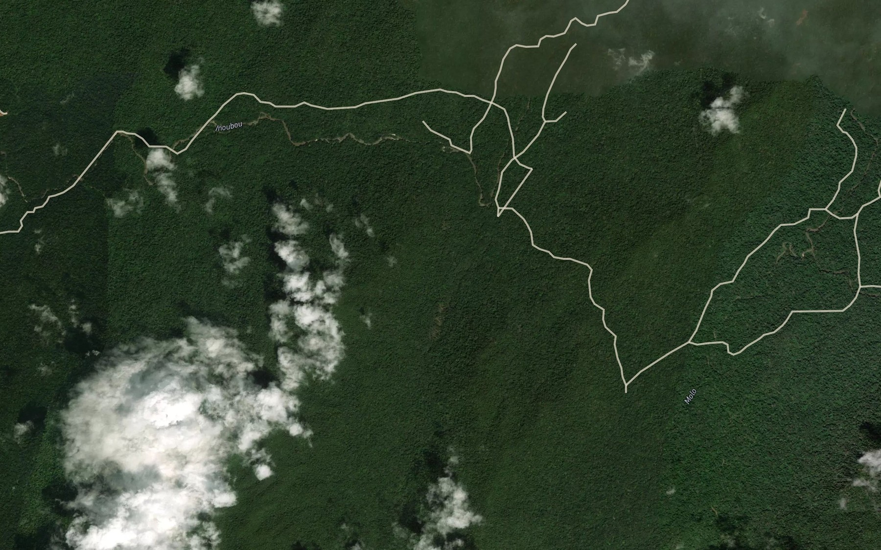 Satellite map of the Lemete