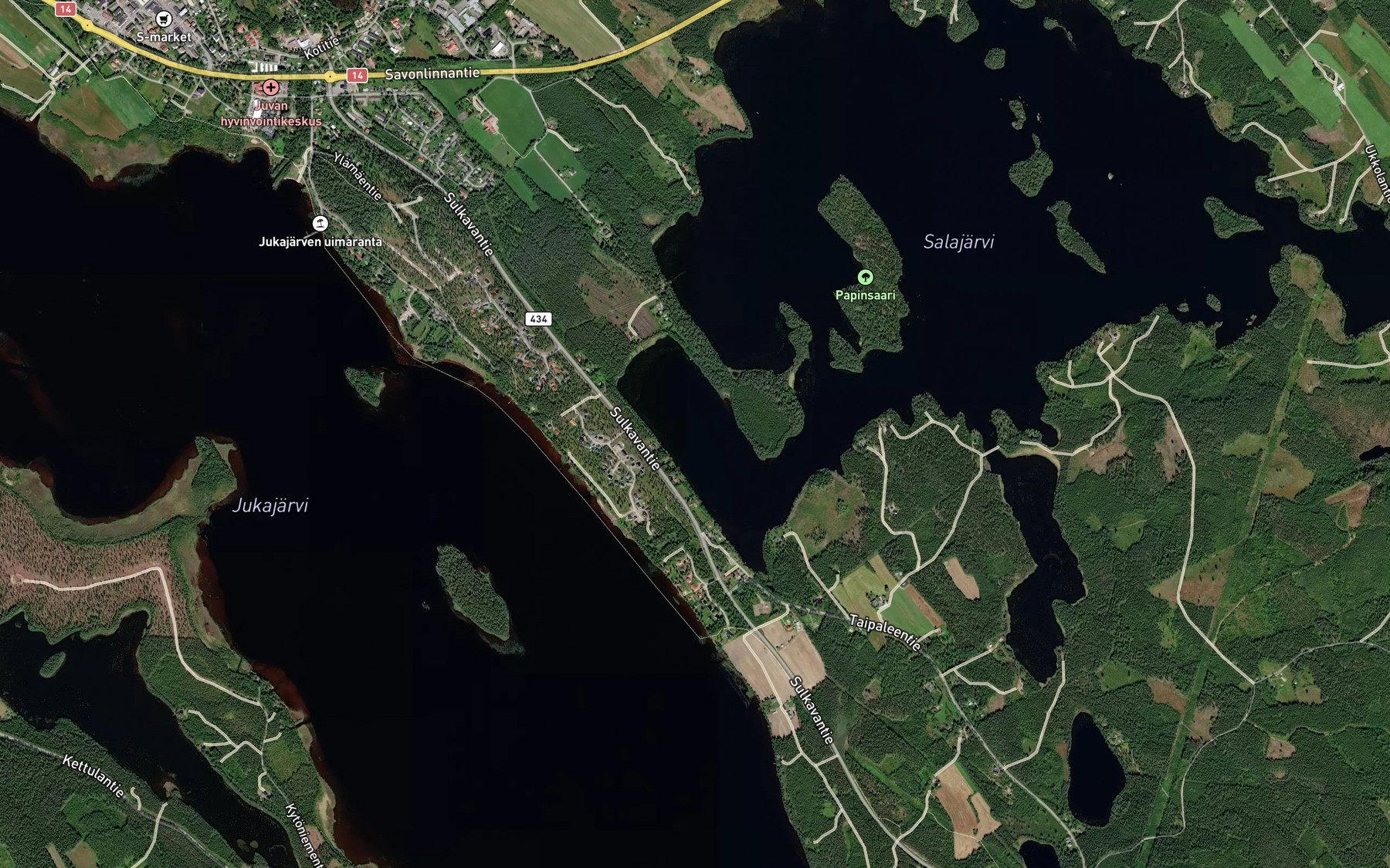 Satellite map of the Taipaleenlahti