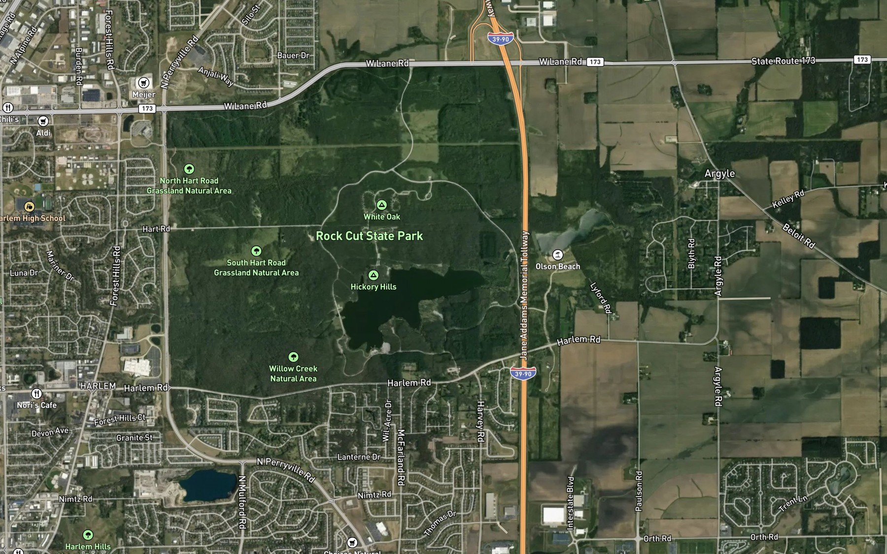 Satellite map of the Spot 6
