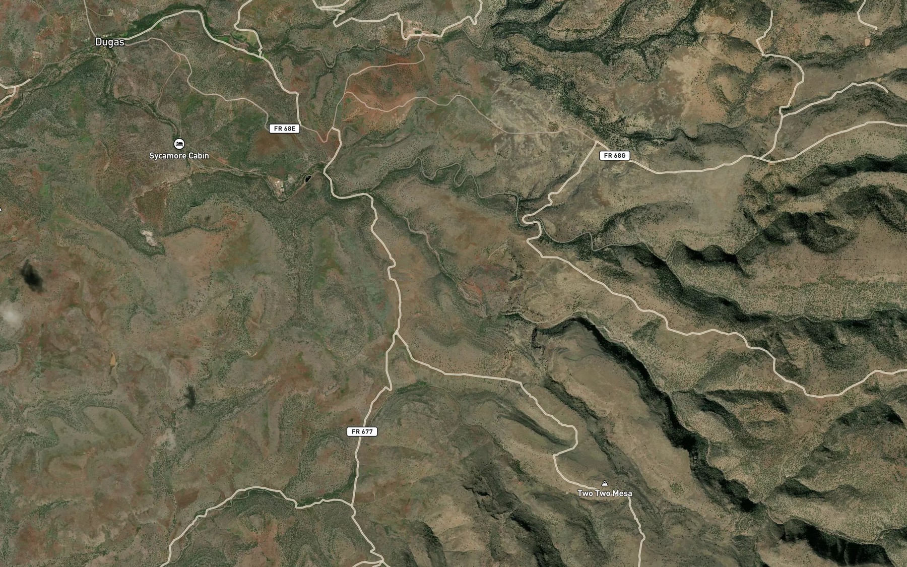 Satellite map of the Graveyard Spring
