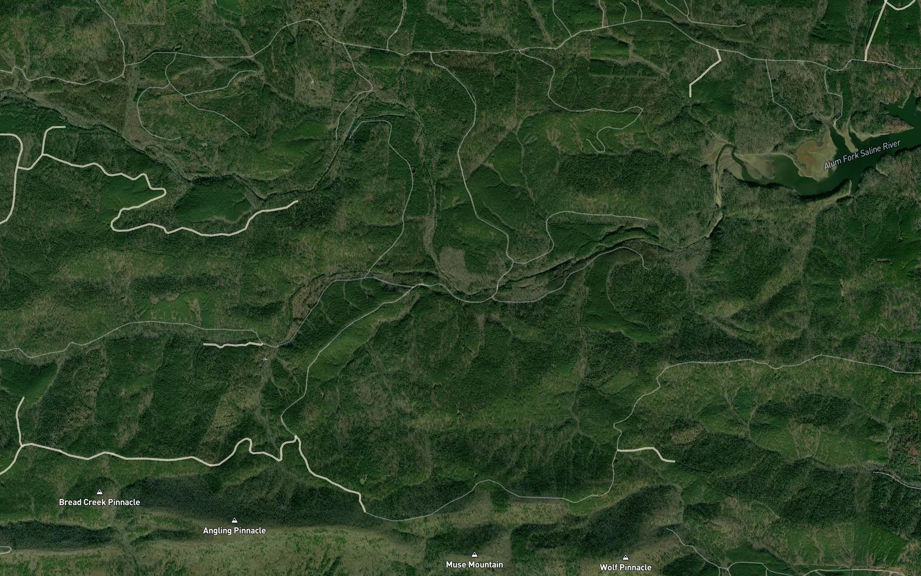 Satellite map of the Horsely Branch