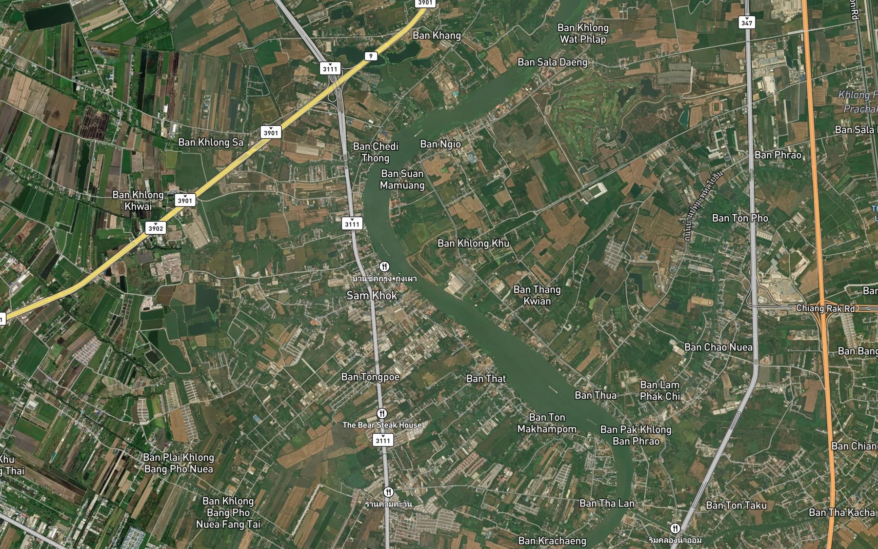 Satellite map of the Khlong Khu