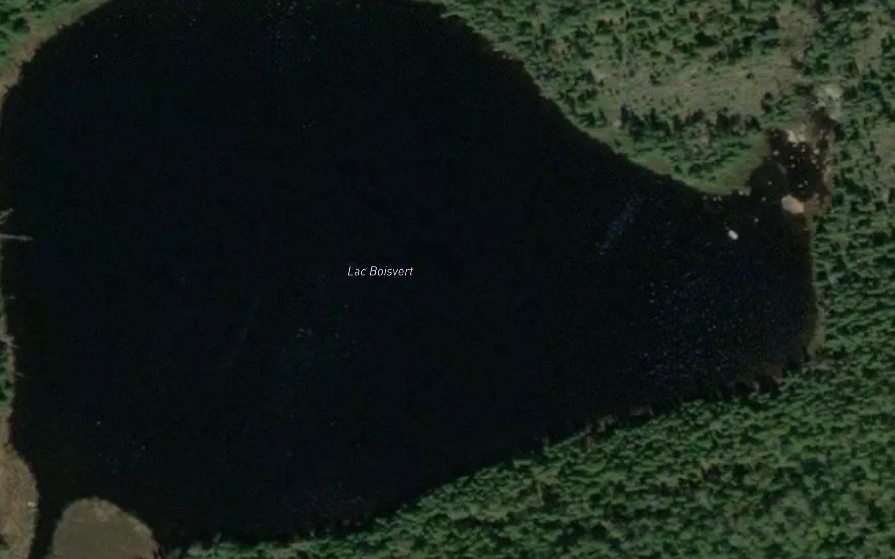 Satellite map of the Lac Boisvert
