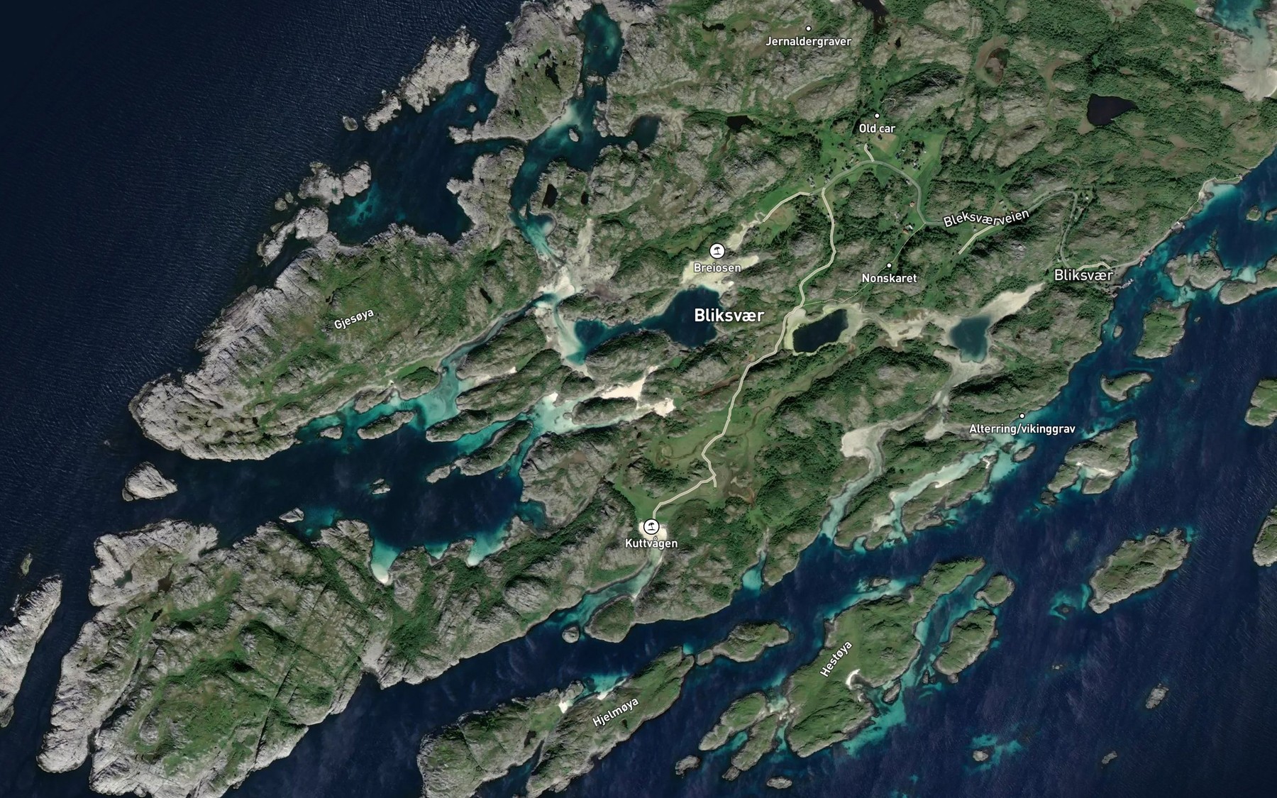 Satellite map of the Hamnvikran