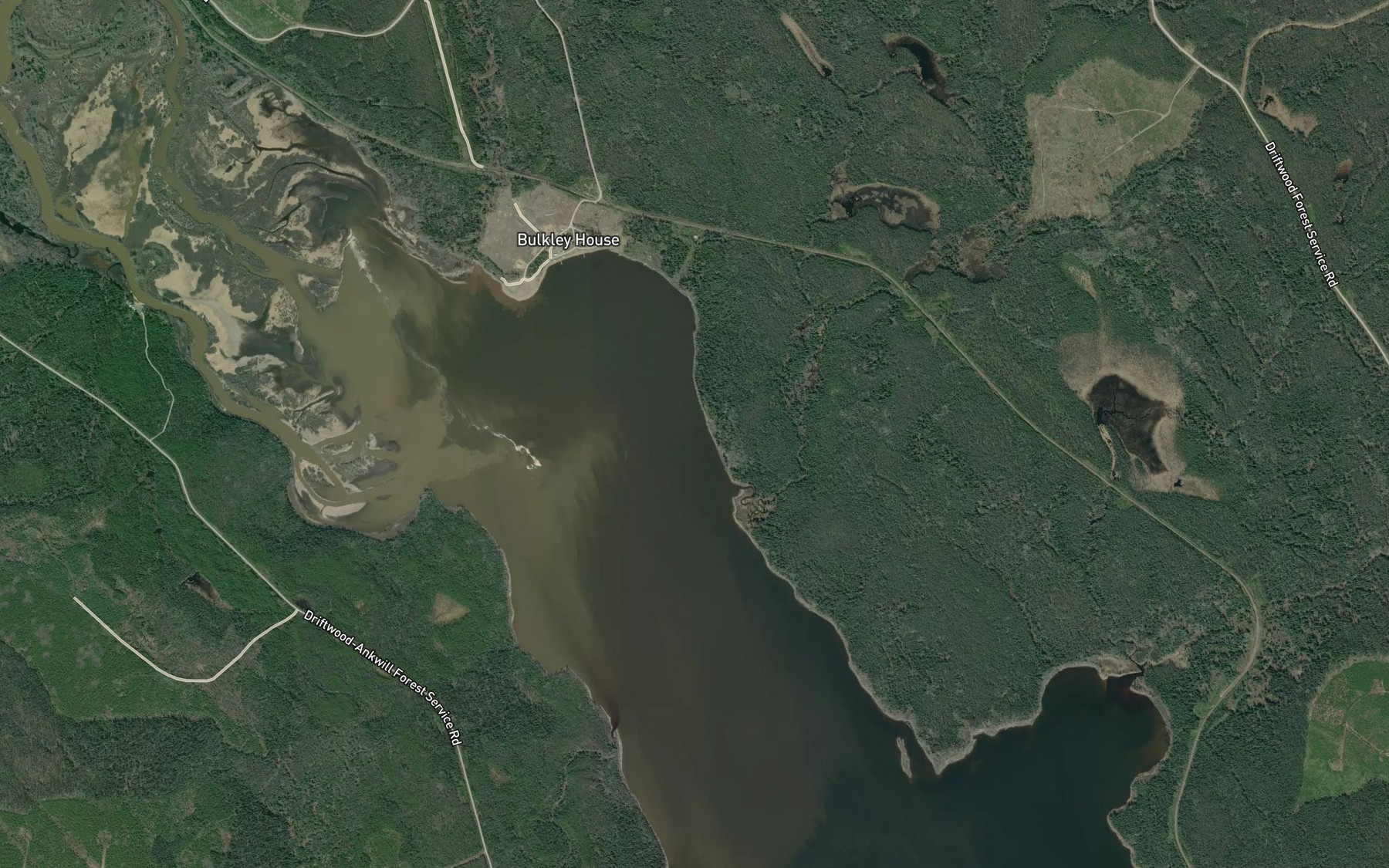 Satellite map of the Sitlika Creek