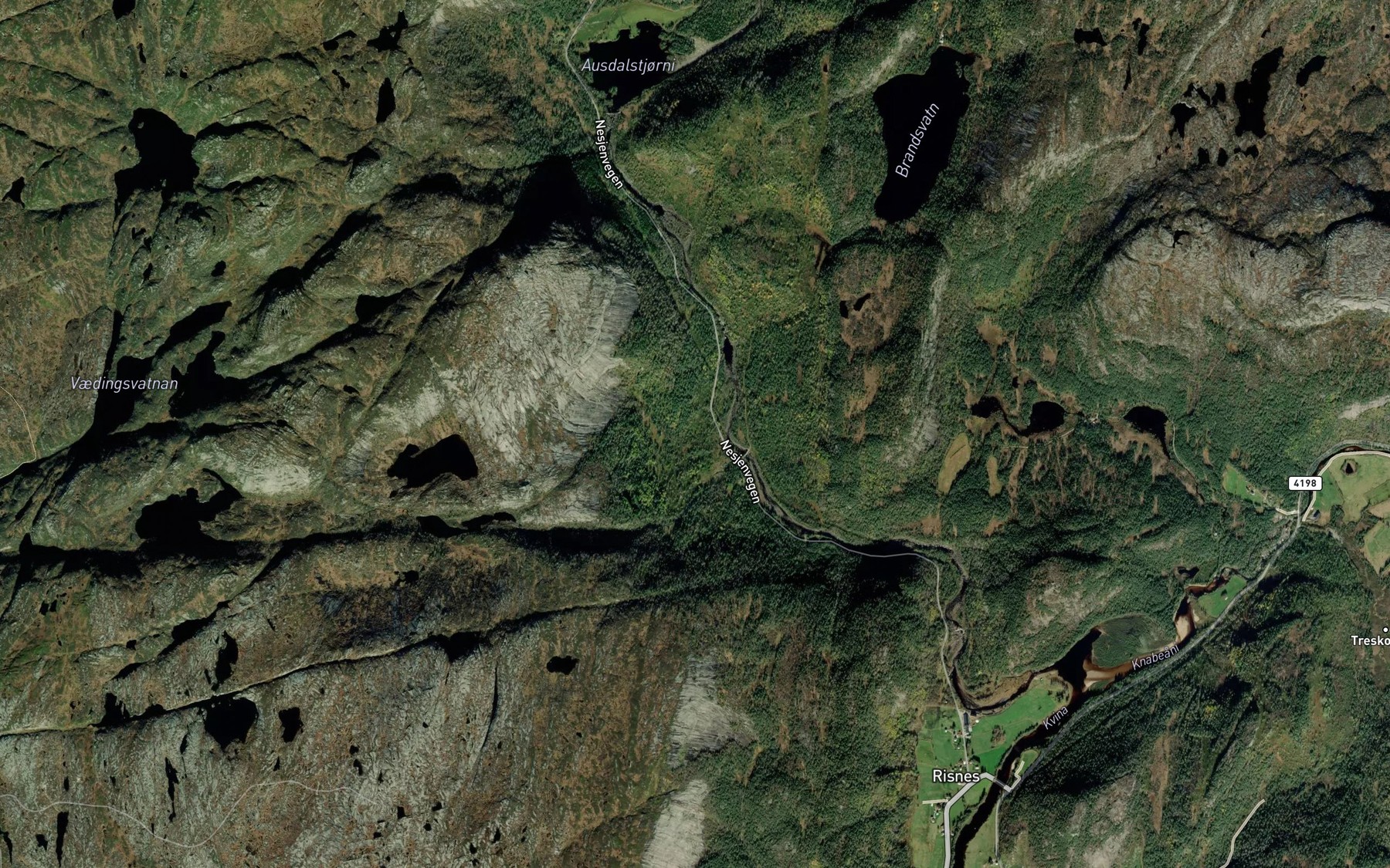 Satellite map of the Krobekkjen