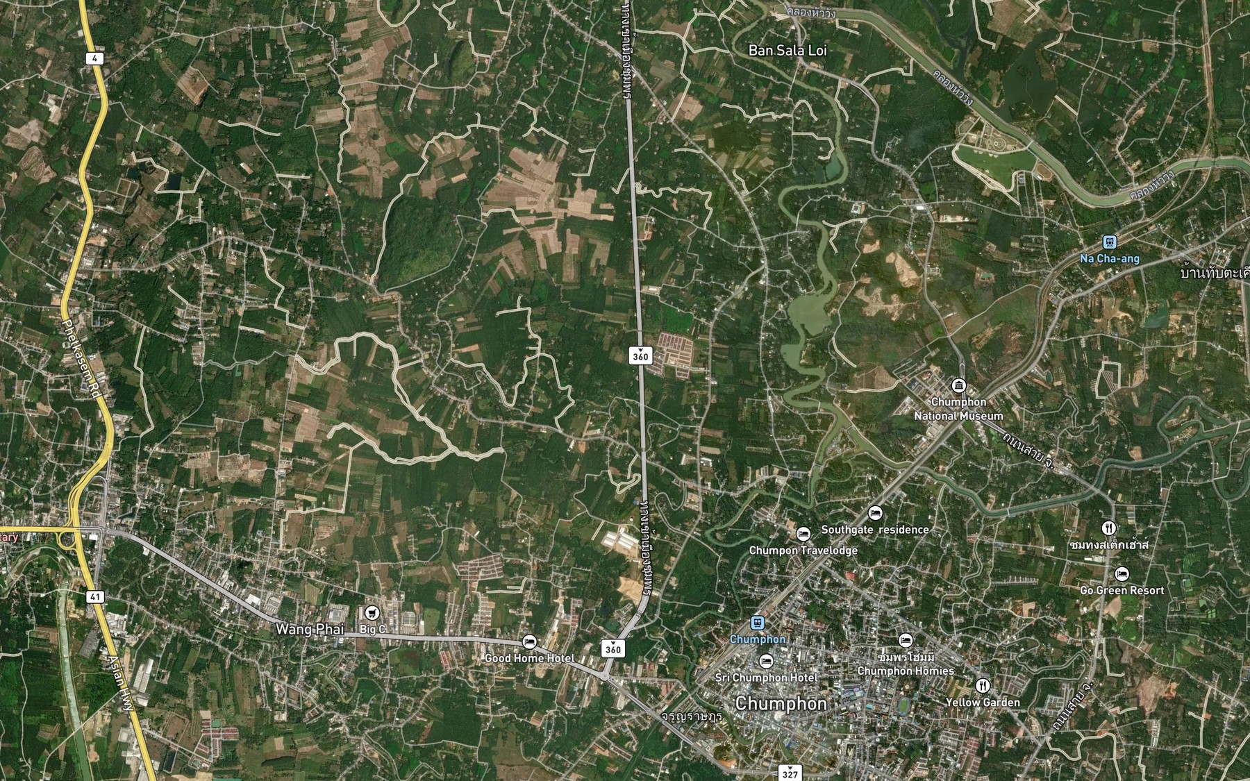 Satellite map of the Khlong Bang Luek