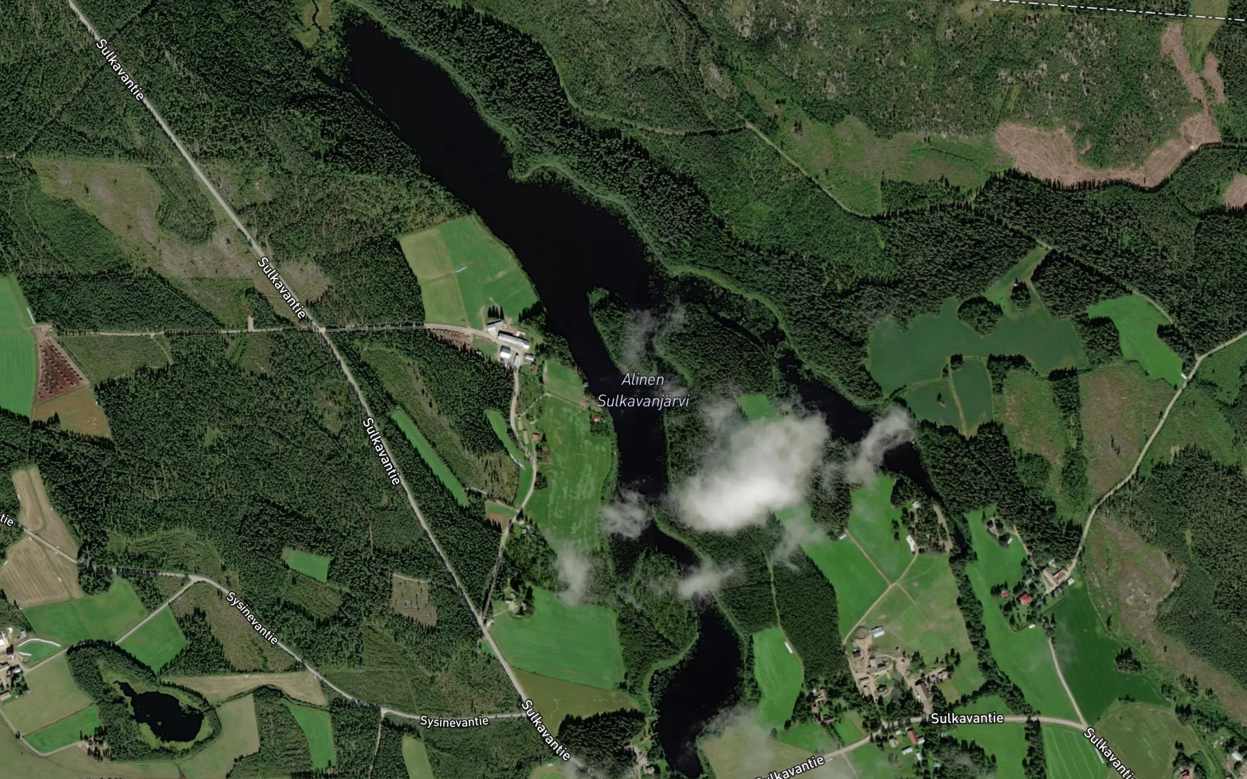 Satellite map of the Alinen Sulkavanjarvi