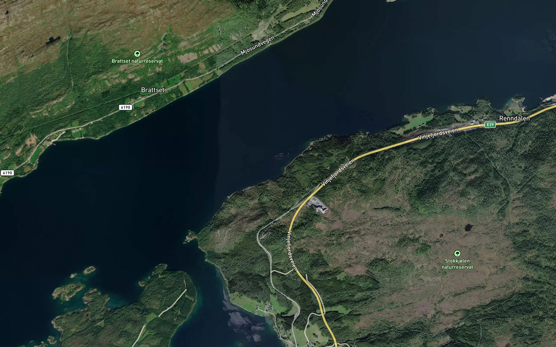 Satellite map of the Sorkvithyllbukta