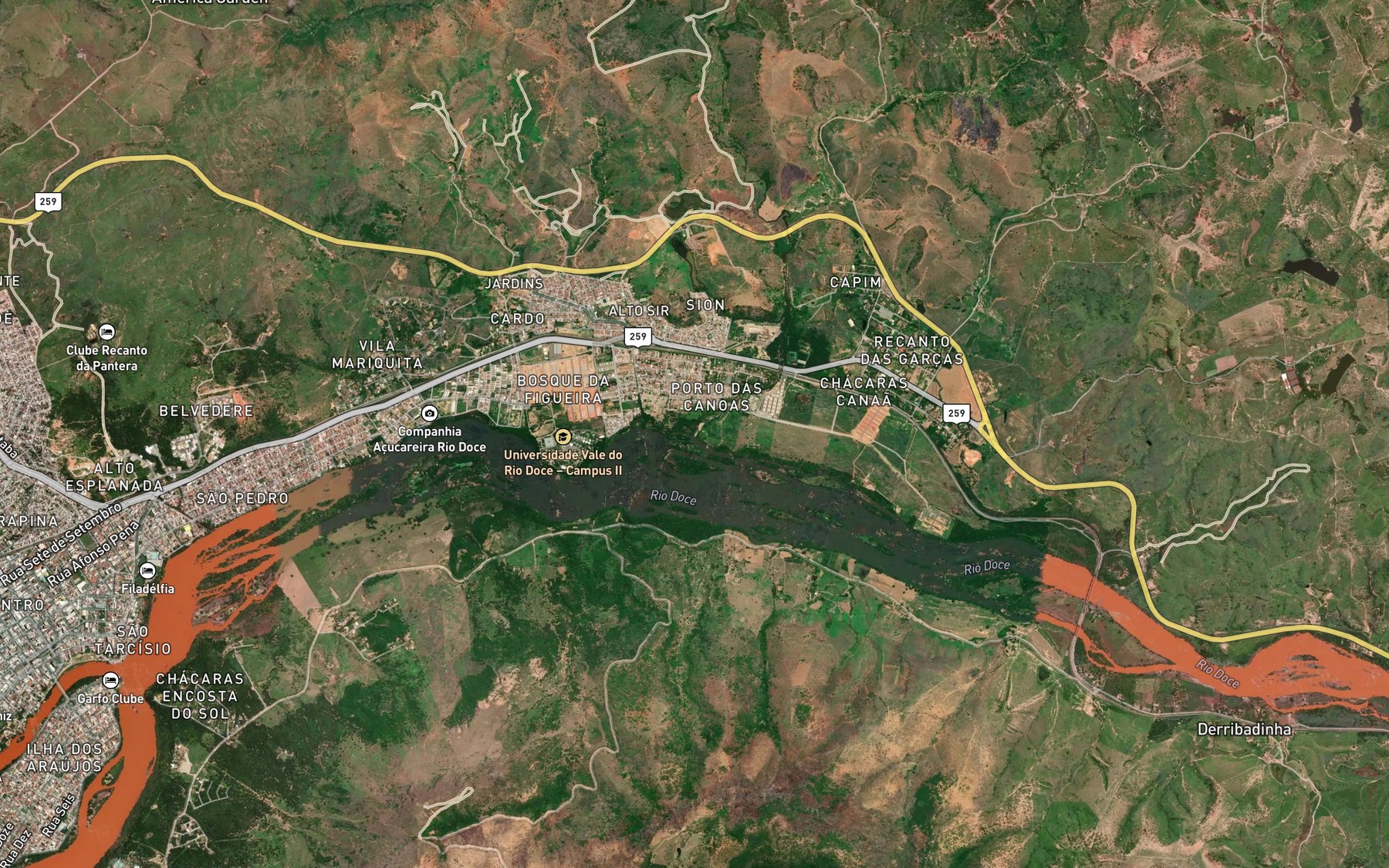 Satellite map of the Corrego do Capim