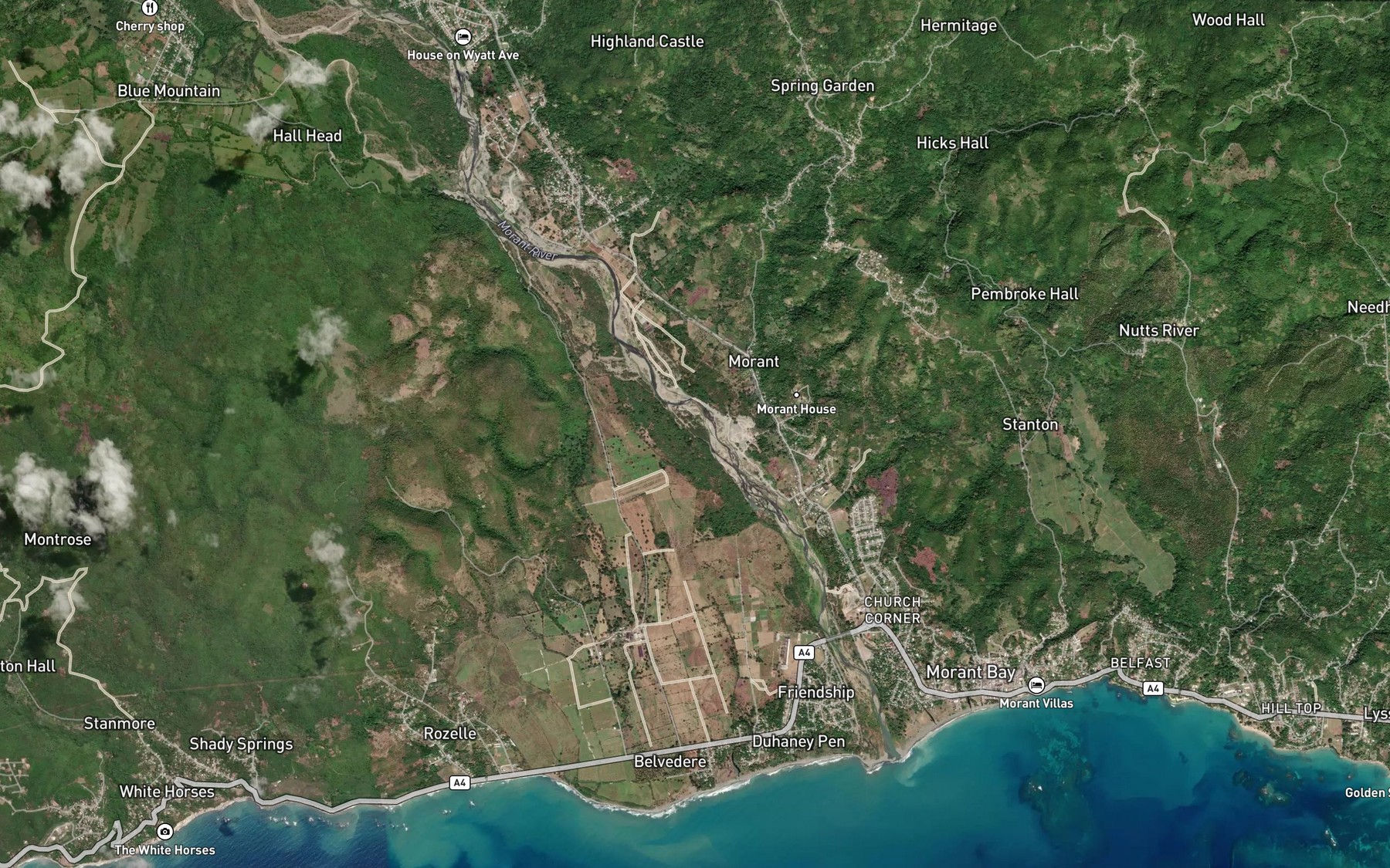Satellite map of the Stony Gut