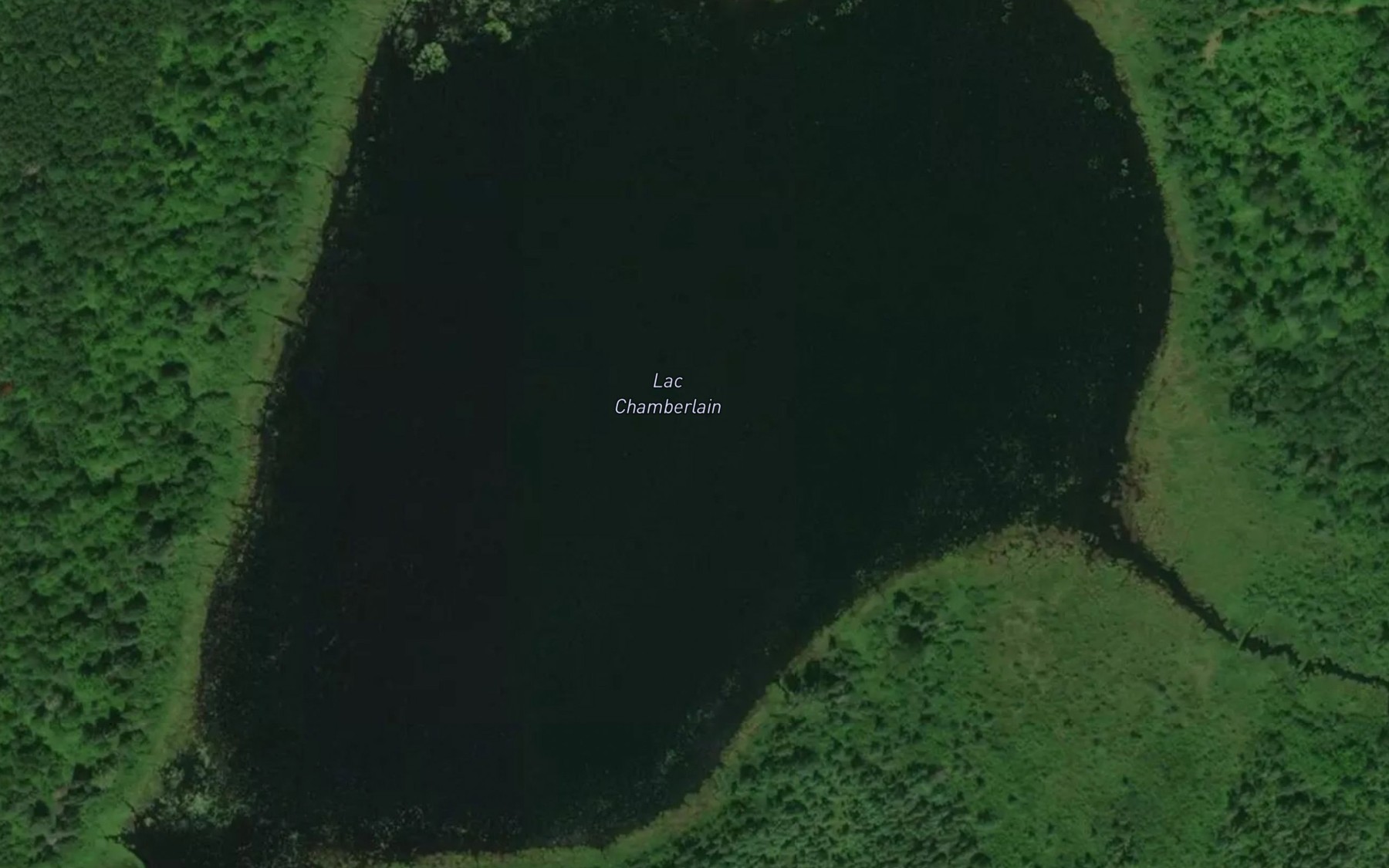 Satellite map of the Lac Chamberlain