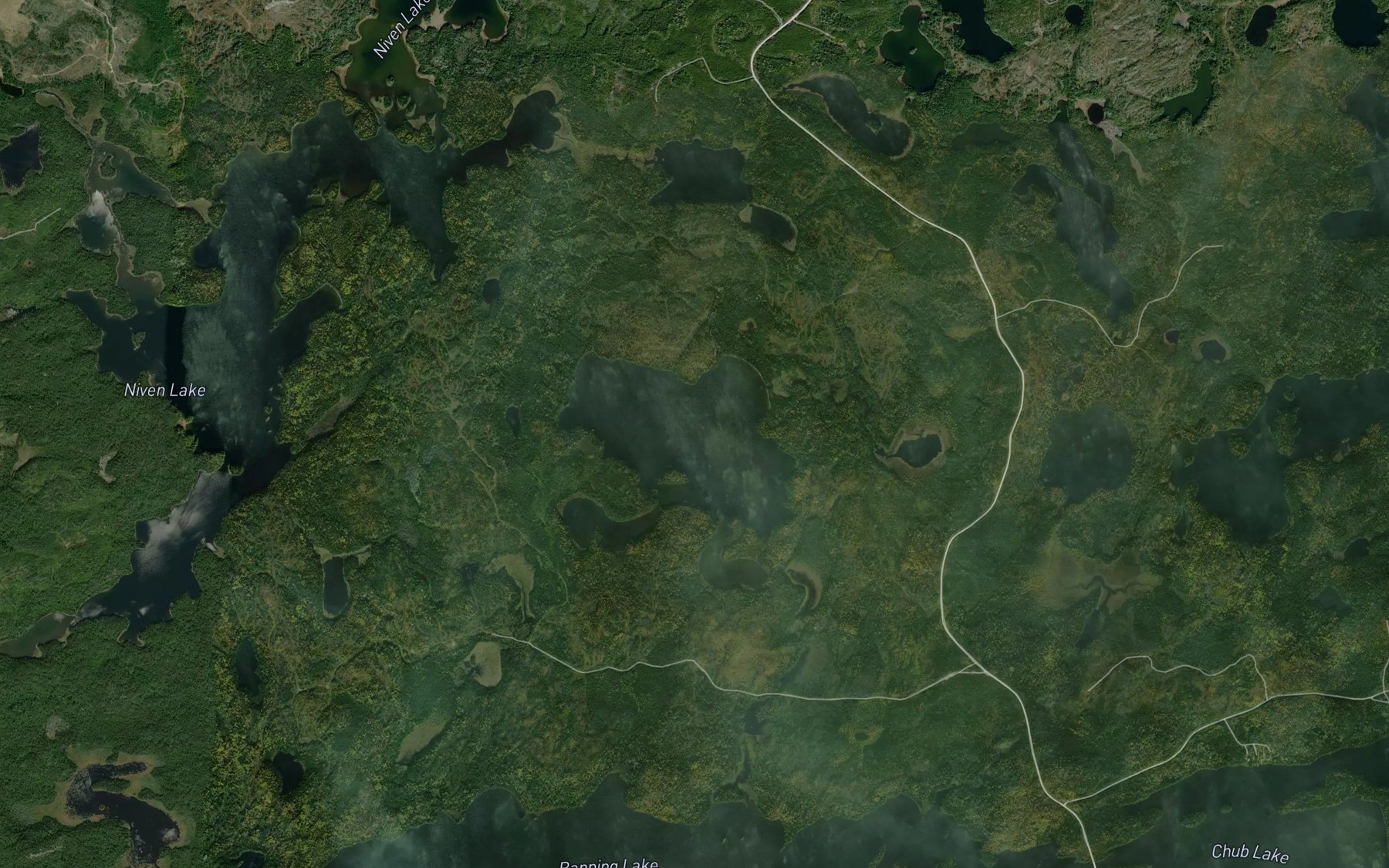 Satellite map of the Flora Lake