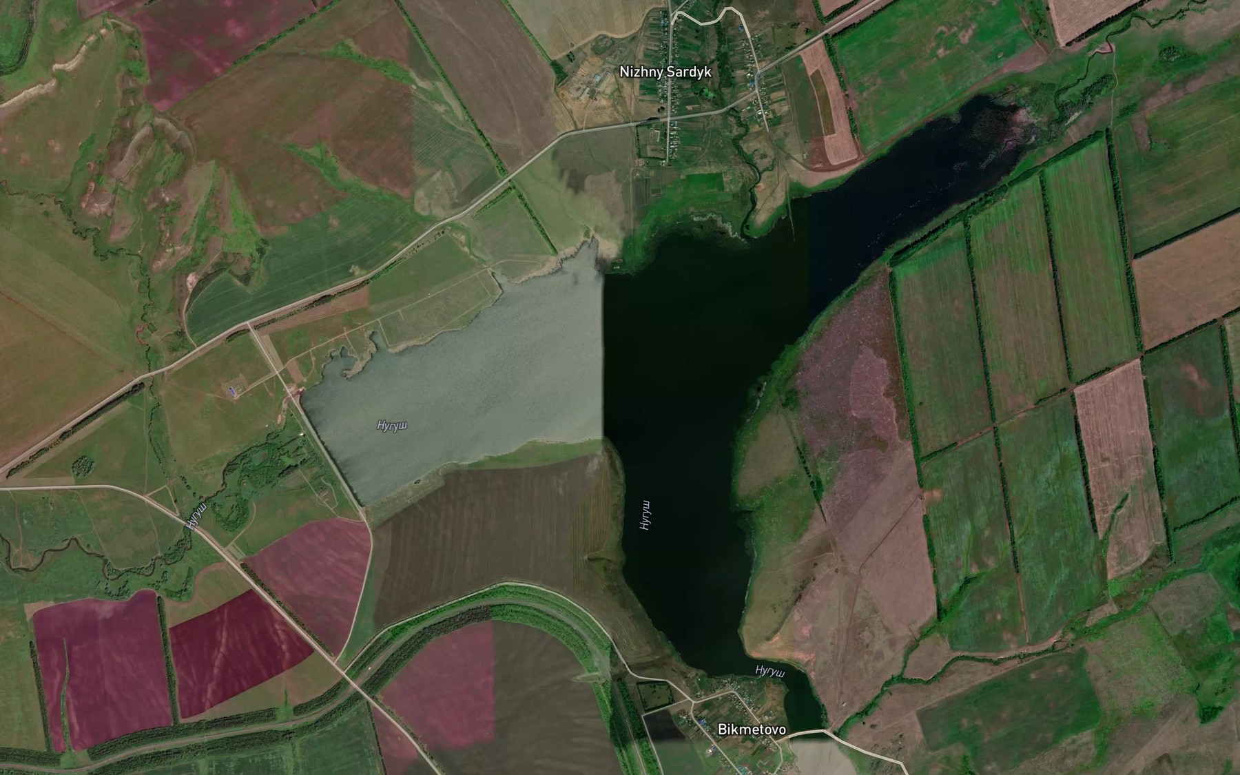 Satellite map of the Malyy Nugush