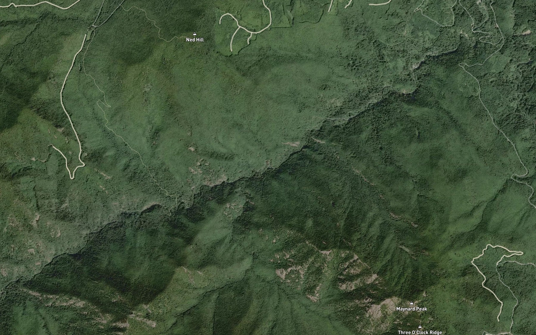 Satellite map of the Twin Creek