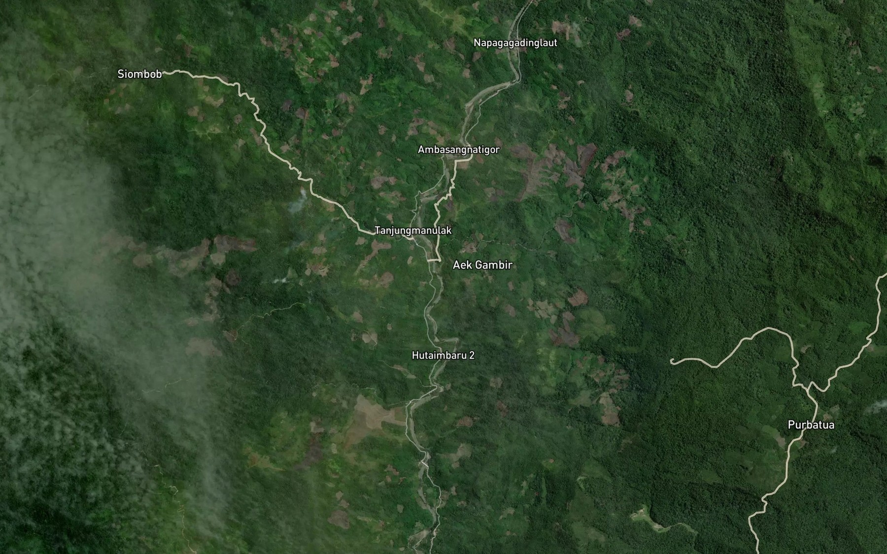 Satellite map of the Batang Uman